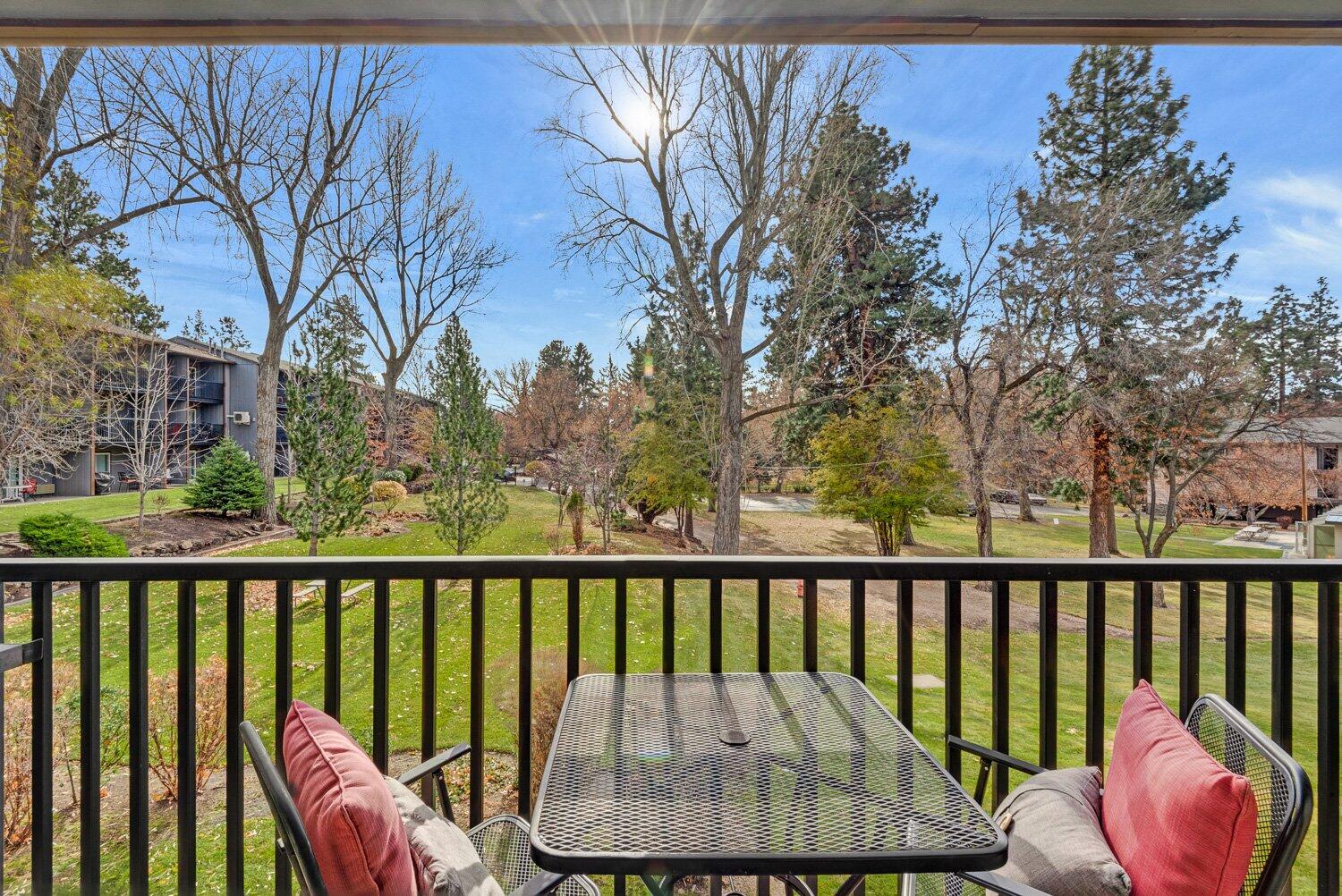 Experience comfort and convenience in this updated Pioneer Park Condo! This 1-bed, 2-bath unit offers expansive views and a serene escape in the heart of Bend. Just steps from downtown, river trails, and the Deschutes River, it's an ideal home or investment. Thoughtfully designed with 650 sq. ft., it features laminate floors, a gas fireplace, a Murphy bed, two mini splits, and two balconies overlooking the courtyard. Fully furnished and ready to enjoy, it offers flexible options for owner occupancy, long-term, or vacation rentals. With a low $620 HOA covering utilities, this is a must-see! Don't miss out on this prime west-side opportunity!