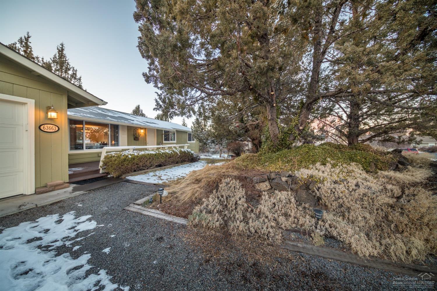 The one you have been waiting for! Enjoy the great mountain views from this well built, main-level home on over half acre in Bend w/great proximity to schools, parks and the Cascade Village & Robal Road Village Shopping Centers! 3 bedrooms, 2 baths, great room and back media room; space for every member of the family! Beautifully landscaped front/back yards create a park like setting. Large covered front porch entry, RV parking, new windows and septic in 2018. This is a great property that won't last long!