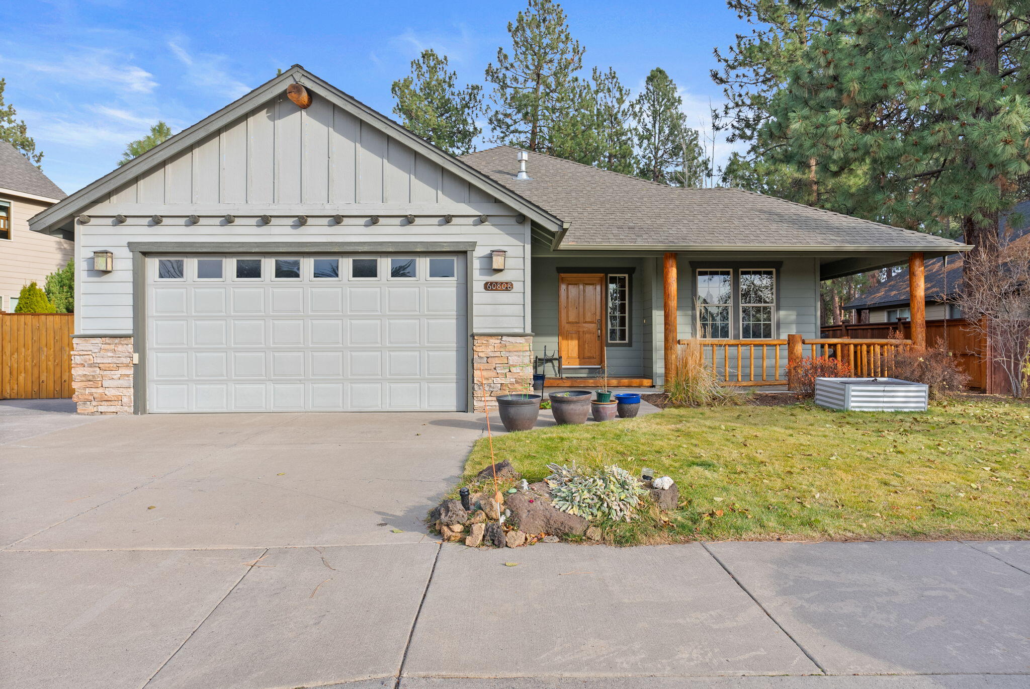Come home to this light-filled, single-level retreat in the highly sought-after Mountain Pines neighborhood. This thoughtfully designed home features 3 bedrooms, 2 baths, and a versatile office/den, perfect for work or relaxation. Vaulted ceilings enhance the open and airy feel throughout. Enjoy new LVP floors throughout, and a modern, fully updated primary bathroom.  Step outside to a private backyard oasis with open space behind, ideal for soaking in the hot tub under the stars. A side gate offers convenient storage for all your outdoor gear and toys, making this home the perfect blend of comfort, function, and Central Oregon lifestyle. Owner is willing to carry! Ask agents for details if interested!