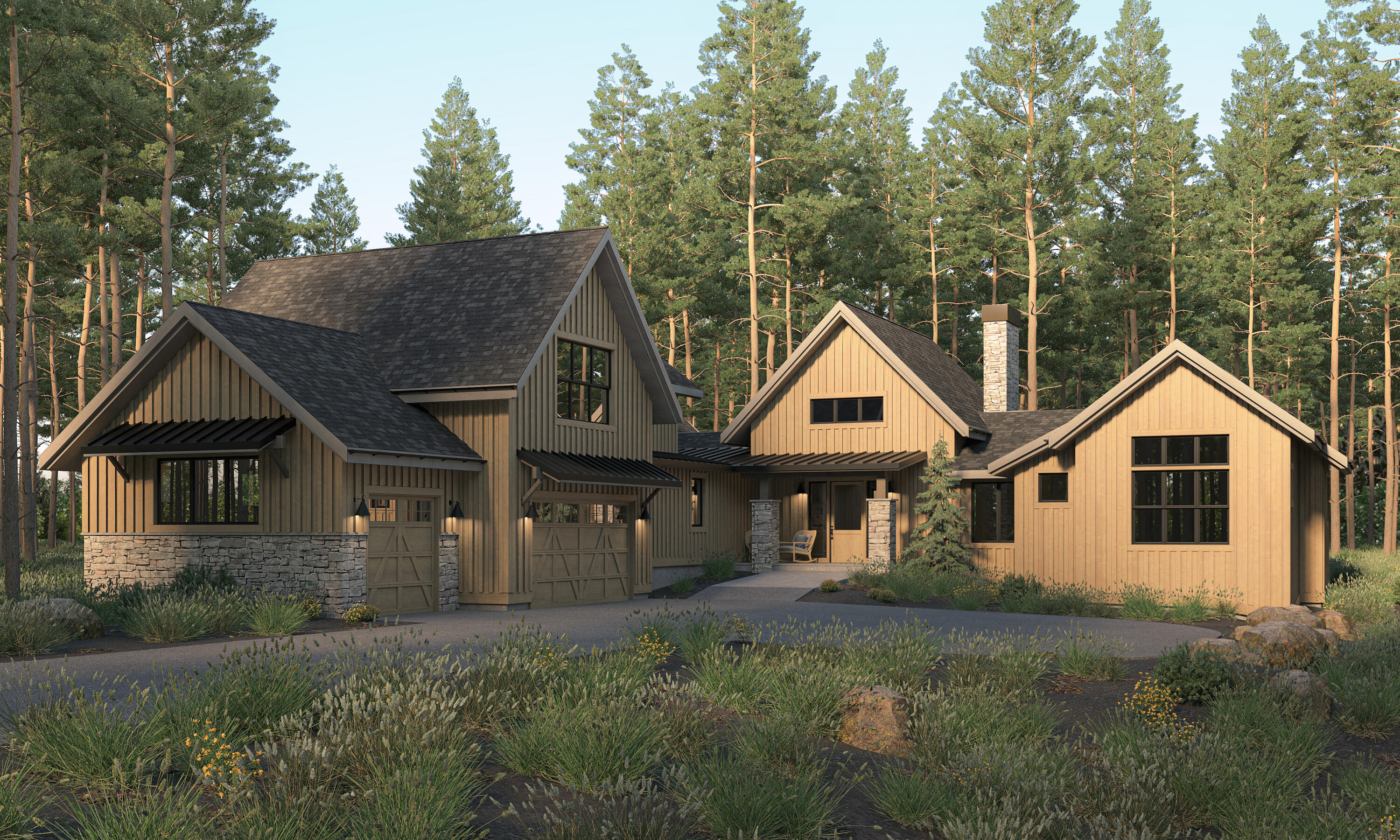 A perfect blend of timeless design and spacious layout, welcome to this 4-bedroom residence in Caldera Springs. New construction styled with classic northwest contemporary finishes, luxury mountain living starts here. Featuring an open floor plan with the great room, dining, kitchen and 3 en-suites on the main level.  Knotty alder cabinetry, quartz counters, natural gas fireplace, walls of windows and a spa-like primary suite. The spacious upstairs features a large bedroom/bonus room and full bathroom. Create your dream recreation room or bunkroom. The west-facing covered patio and backyard overlook ponderosas and welcome evening sunsets. 3-car garage for all of your Central Oregon gear and ample storage throughout home. Certified Earth Advantage. Owners enjoy exclusive access to Caldera Springs amenities including the Forest House fitness & aquatics, Quarry Pool, 9-hole golf, pickleball, tennis and much more. Create your legacy in Caldera Springs today!