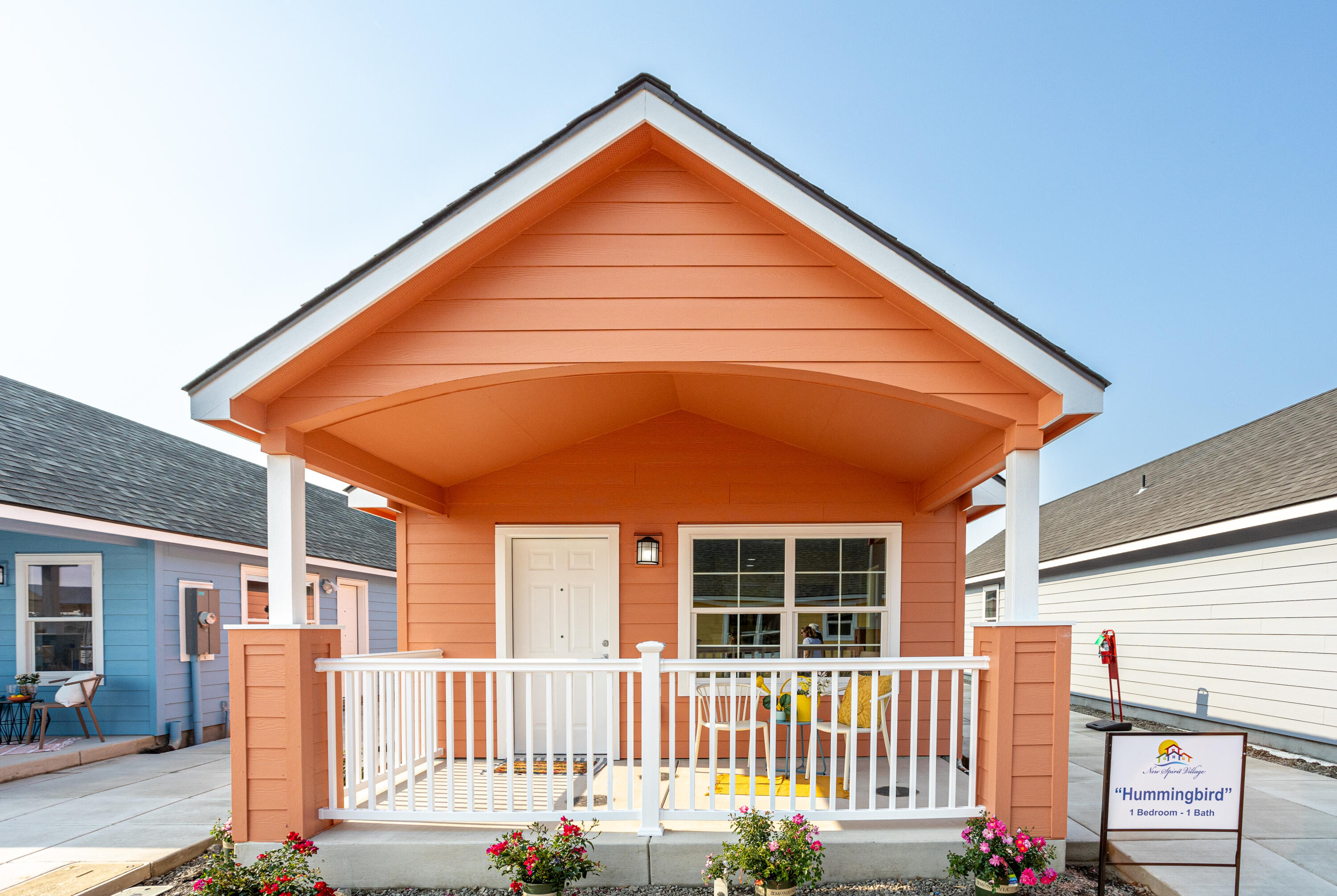 Qualifies for Amplify Oregon—an equity-builder mortgage with no PMI, no funding fee, no down payment (100% financing), interest rates in the 4s, and a 20-year term. Meet the ''Hummingbird,'' an innovative 1 bed/1 bath, single-level home in New Spirit Village. Energy-smart frame construction with a ductless heat pump, LVP throughout, and an open living/kitchen. Refrigerator, washer, and dryer included. Enjoy a private rear patio, fenced backyard with durable vinyl, and an exterior storage shed—great for bikes and tools. Adjacent to 8-acre Lewis Park with trails, playgrounds, splash pad, and a basketball court. New Spirit Village's pay-it-forward Community Land Trust keeps prices below market and preserves long-term affordability (resale, owner-occupancy, income, and other restrictions apply). Estimated completion 11/28/25; photos for illustration only. Tour the model today; ask how Amplify Oregon can help build equity faster and lower monthly costs.