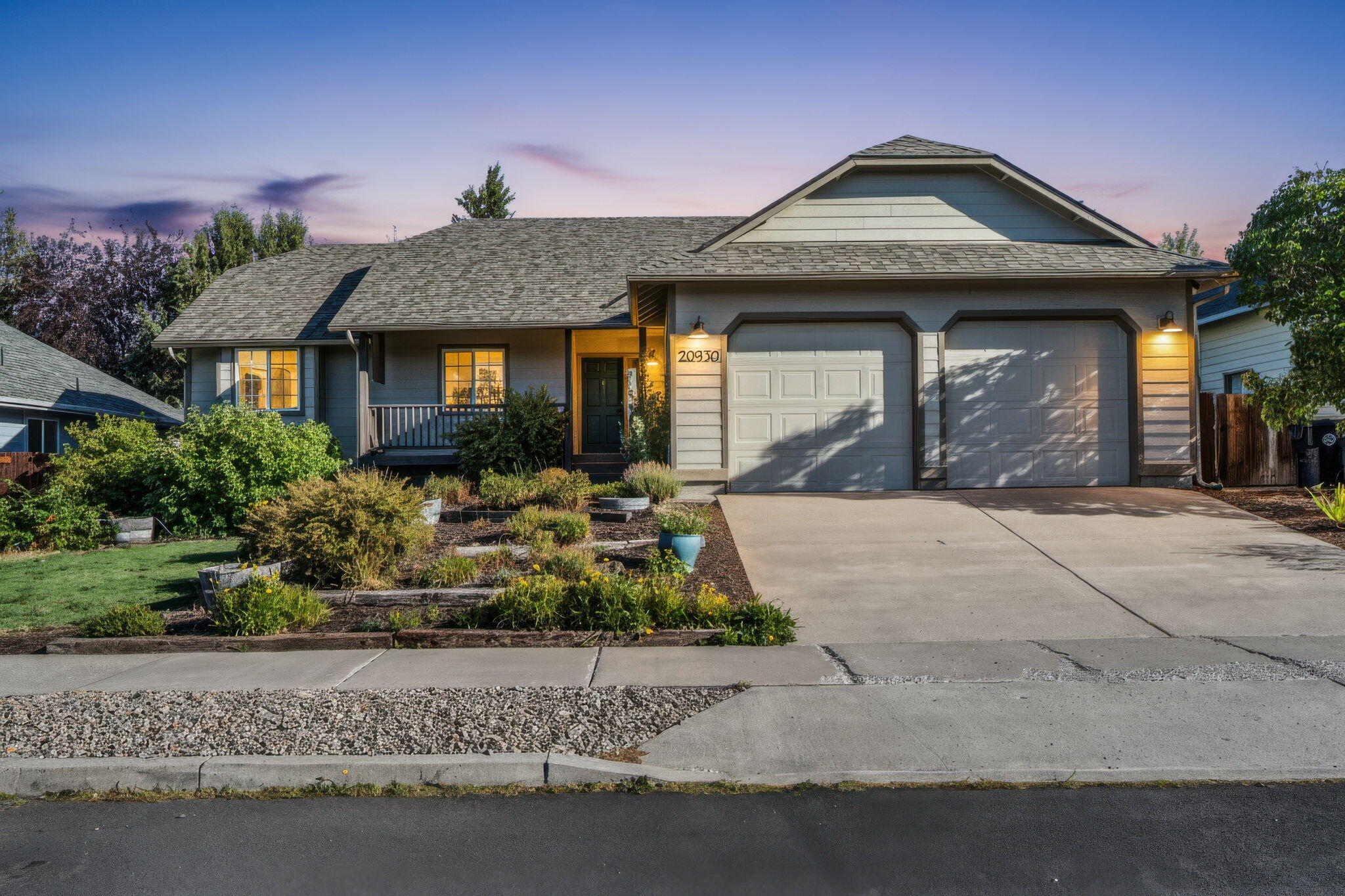 Open single level, with quiet space and a southern exposure .  Lots of light, with street views of the Cascades. A large well laid out 7405 sq.ft. lot, a beautiful summer garden surrounds this 3 bedroom | 2 full bath single level 1251 sq ft. home,.  It has been well taken care of and has clean lines and easy upkeep.  This welcoming warm home boasts vaulted ceilings, a fireplace, and modern amenities. Located just five minutes from St. Charles Hospital, close to Pine Nursery Park, featuring pickleball courts, and off leash dog park with plenty of walking trails. So close to all the natural beauty that is Bend! Now you can call it home!
