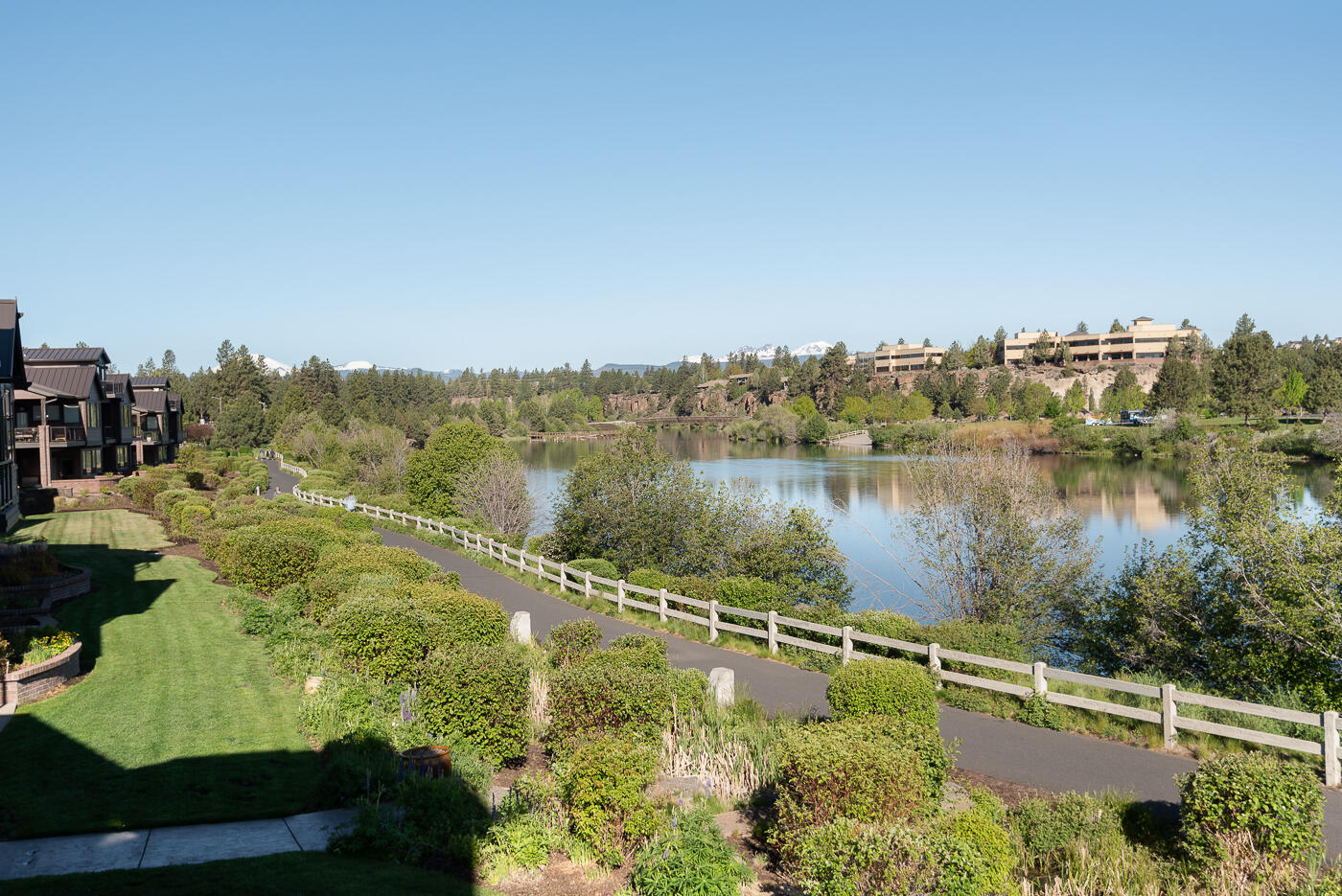 Rare Riverfront Property in the iconic Old Mill District at Deschutes Landing. Gorgeous views of the Deschutes River, Cascade Mountains and The Old Mill. An original townhome built by Pahlisch Homes in Deschutes Landing providing quality workmanship featuring a new granite kitchen island, custom solid wood finishes, cabinets, two brick fireplaces, iron work as well as Crestron fully integrated sound/lighting system throughout the home. Downstairs offers a spacious bonus entertaining space with wet bar and beverage refrigerator, large den/office space and walk-in closet and full bathroom. Look no further for ease of access, step out your back door to the river trail, kayak, paddle board or take a leisurely stroll and enjoy dining, galleries, wineries and shopping at the Old Mill. Great short term and long term rental history with STR license.  
Owner is a Licensed Real Estate Agent in the State of Oregon.