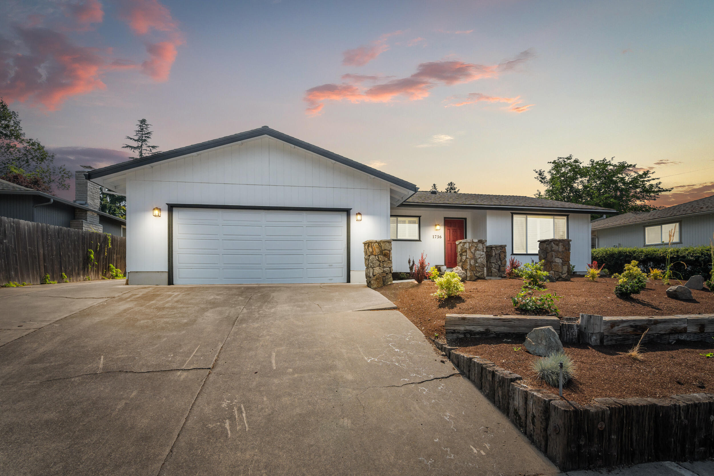 Desirable single-level home in a sought-after neighborhood near Lone Pine Elementary! Offers 3 bedrooms, 2 bathrooms, and 1,728 sqft with separate family and living rooms, plus a dining area—perfect for everyday living and entertaining. Recently updated with fresh interior/exterior paint, luxury vinyl plank flooring, ceiling fans, 2'' plantation shutters and wood fireplace. The kitchen features granite countertops, gas range, stainless steel appliances, and ample storage. Light and bright throughout with spacious bedrooms. Primary suite includes a walk-in closet and tiled shower. Guest bath with dual sinks and shower/tub combo. Covered patio, apple trees, low-maintenance landscaping, 2 car garage with RV parking. Move-in ready in a prime location—don't miss this one!