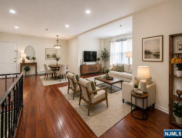 COMMUTER'S DREAM 5-10MINS TO NYC MID TOWN BY MULTI BUS LINES/ TRAIN/ LIGHT RAIL/ FERRY you'll find this newly renovated 1134 SQFT 2bdr+ den/ 1.5 bath and just 1 block west of the most sought-after Blvd East with its breathtaking views of the NYC skyline/ Hudson River, in this unique 16 unit boutique brownstone that's the crown jewel of Park Ave. This modern down-split CONDO duplex is one of the largest units in the bldng & ideally located on the 1st flr- perfect if you prefer not to climb stairs. South-facing, sun-drenched, sprawling lvr/dr w/ hdwd flrs, high ceilings, EIK that makes entertaining a joy, w/ new cab, granite cntertps & great appliances. The guest HB completes this level perfectly. The dramatic wrought-iron spiral strcase ascends to the lower level, tiled hallway, FB, spacious primary bdr w/WIC, 2nd bdr w/ 2 dble clsts, 3rd roomâ€”den, office, fmrâ€”endless possibilities. Ldry is just outside your lower level exit door. You can also enjoy the communal outdoor patio. Location, location, location... Park Ave is filled w/ cafes &restaurants, endless supermarkets, indoor & outdoor pools, library, blue ribbon schools, gyms, and just minutes to Trader's Joes, Whole Foods, Starbucks, American Dream Mall, major highways/ transportation. This is a great opportunity to move into an amazing area while it is still affordable. WITH THIS CONDO THERE ARE NO BOARD APPROVAL REQ & YOUR DOWN PAYMENT LIMIT IS BETWEEN YOU & YOUR LENDER. COME FOR A TOUR YOU'LL BE GLAD YOU DID.