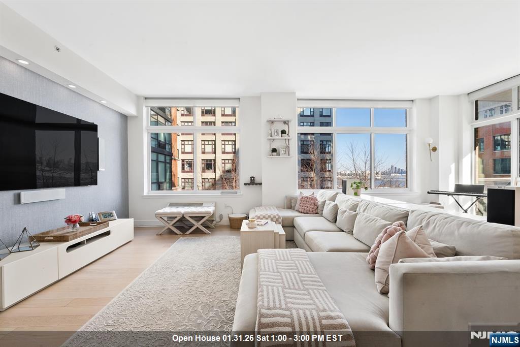 Welcome to 1400 Hudson Street, Unit 322, a beautifully appointed 3-bedroom, 2.5-bath residence in Hobokenâ€™s sought-after Hudson Tea luxury community, constructed by Toll Brothers. This sun-filled home features an open-concept layout with oversized windows, a sleek modern kitchen with quartz countertops and stainless-steel appliances, and a spacious living/dining area ideal for entertaining. The primary suite offers a private en-suite bath and generous closet space, while two additional bedrooms provide flexibility for guests or a home office. Additional highlights include in-unit laundry and refined finishes throughout. Residents enjoy full-service amenities including a 24-hour concierge, fitness center, residentsâ€™ lounge, landscaped courtyard, rooftop pool and terraces, shuttle service to the PATH, and easy walking access to the ferry. Ideally located near the waterfront, parks, dining, shopping, and transit, this is luxury Hoboken living at its best.