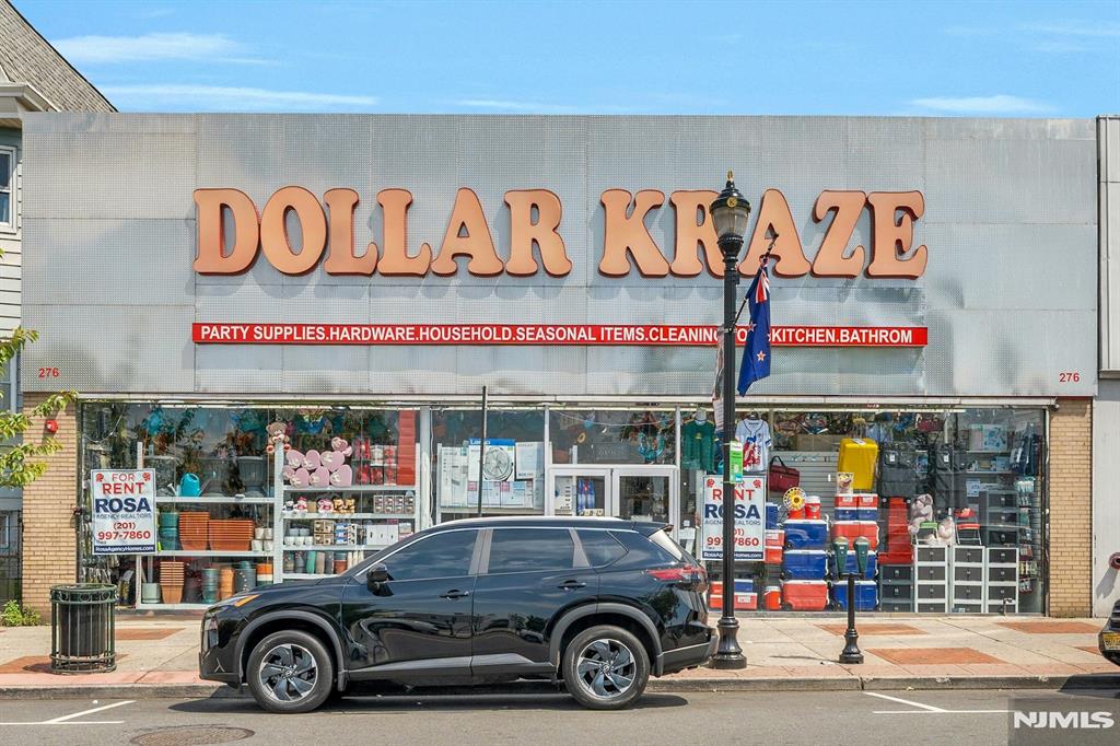 Rare opportunity to secure a premier large commercial space in the heart of Kearny's main business district on a highly visible main ave location with strong pedestrian and vehicle traffic in a well established commercial area. Currently occupied by "Dollar Kraze" this property offers approx 6,500 square feet of space featuring large storefront windows and three levels. The main level is currently configured as a retail storefront with the business continuing into the lower level. The full basement includes a portion of additional retail space which is divided and used for storage. The third level consists of inventory storage space, two bathrooms and loading access for deliveries. Free parking is available in the rear lot (38 spaces) during business hours. Conveniently located near restaurants, shops, offices, public transportation, residential neighborhoods and municipal services.