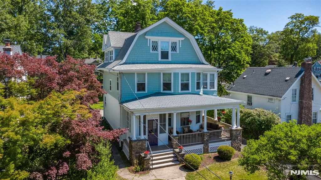 Vintage charm, space & yes, your own private pickleball court! Bursting with timeless character, incredible craftsmanship & architectural detail, this unforgettable home blends old-world charm with an incredible amount of living space across 4 finished levels. The stunning wraparound front porch immediately sets the tone. Inside, beautiful original woodwork, french doors, oversized windows & a grand staircase showcase the craftsmanship of a different era. The spacious living room & formal dining room offer warmth, elegance & the kind of entertaining space buyers are always searching for. The bright eat-in kitchen offers excellent workspace & functionality, while multiple flexible living areas throughout the home create endless options for today's lifestyle. Upstairs, generously sized bedrooms, dedicated office space & a spacious primary suite provide room to grow, while the finished 3rd level adds even more versatility for guests, work-from-home space or additional bedrooms. The basement offers recreation space, utility room, storage & even a wine cellar. Outside is where this property becomes truly special. A deep backyard, detached garage, private patio area & an incredibly rare PICKLEBALL COURT create an outdoor setting unlike anything else! The Caldwell lifestyle features convenient access to the best restaurants and pubs in Caldwell's famous downtown, top rated schools, parks, 2 town pools, NYC transportation, free summer concerts at the Gazebo and so much more!