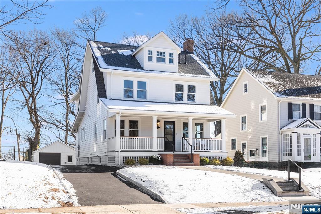 Stunning 2024 renovation with contemporary style. Boasting 5 spacious bedrooms, this home is designed for comfort and elegance. The open-concept living spaces are perfect for entertaining, while the cozy nooks provide ideal spots for relaxation or streaming the big game. The exquisite chef's kitchen features all new appliances, stone countertops, under-the-cabinet microwave, center island and separate dry bar with wine/beverage refrigerator. Upstairs the primary is a serene retreat with a luxurious en-suite bath featuring a dbl vanity, large glass enclosed shower and separate soaking tub. Completing the 2nd fl; 3 BR's, bath plus laundry hookup. Continuing on the 3rd fl with the 5th bedroom plus an open flex area and full bath. A true basement famrm features a custom entertainment wall, ample rec space, full laundryrm and 4th full bath. All new in 2024 inclds 2 zone HVAC, electric, some windows/doors, house and garage roof, driveway, front porch railings, deck&gas fpl. Top NJ schools, NYC train,coffee shop and more!