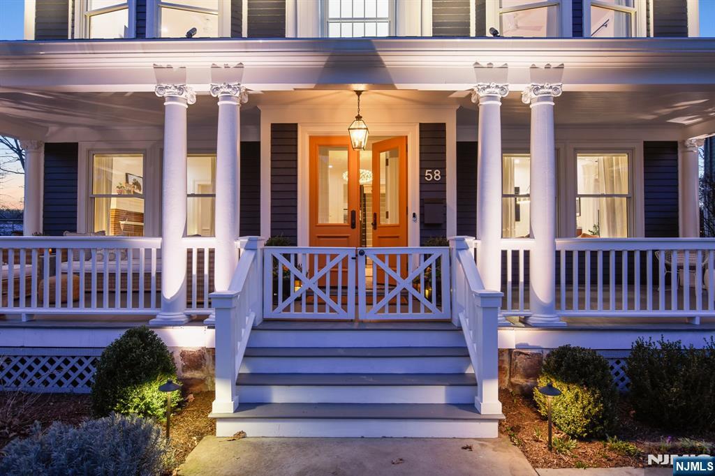 This beautifully re-imagined home blends timeless architecture with modern luxury on one of Montclair's most desirable streets. A 2022 renovation preserved the historic charm while enhancing it for todayâ€™s living. The front porch leads to a luminous interior with restored woodwork, new windows, and natural light. The living room features a gas fireplace and restored stained glass. Curved glass windows in the dining room flood the space with light. The eat-in kitchen boasts Wolfe & SubZero appliances, custom cabinetry, and a stunning island. Double doors open to a private yard with a deck perfect for entertaining. The primary suite includes a bespoke walk-in closet and a new bath. The third floor offers a family room with a wet bar, an additional bedroom, and a new bath. The lower level features a rec room, gym, and pristine bath. Just 2 blocks from Walnut Street train, this home combines historic charm with modern elegance, an unparalleled opportunity to live beautifully in Montclair.