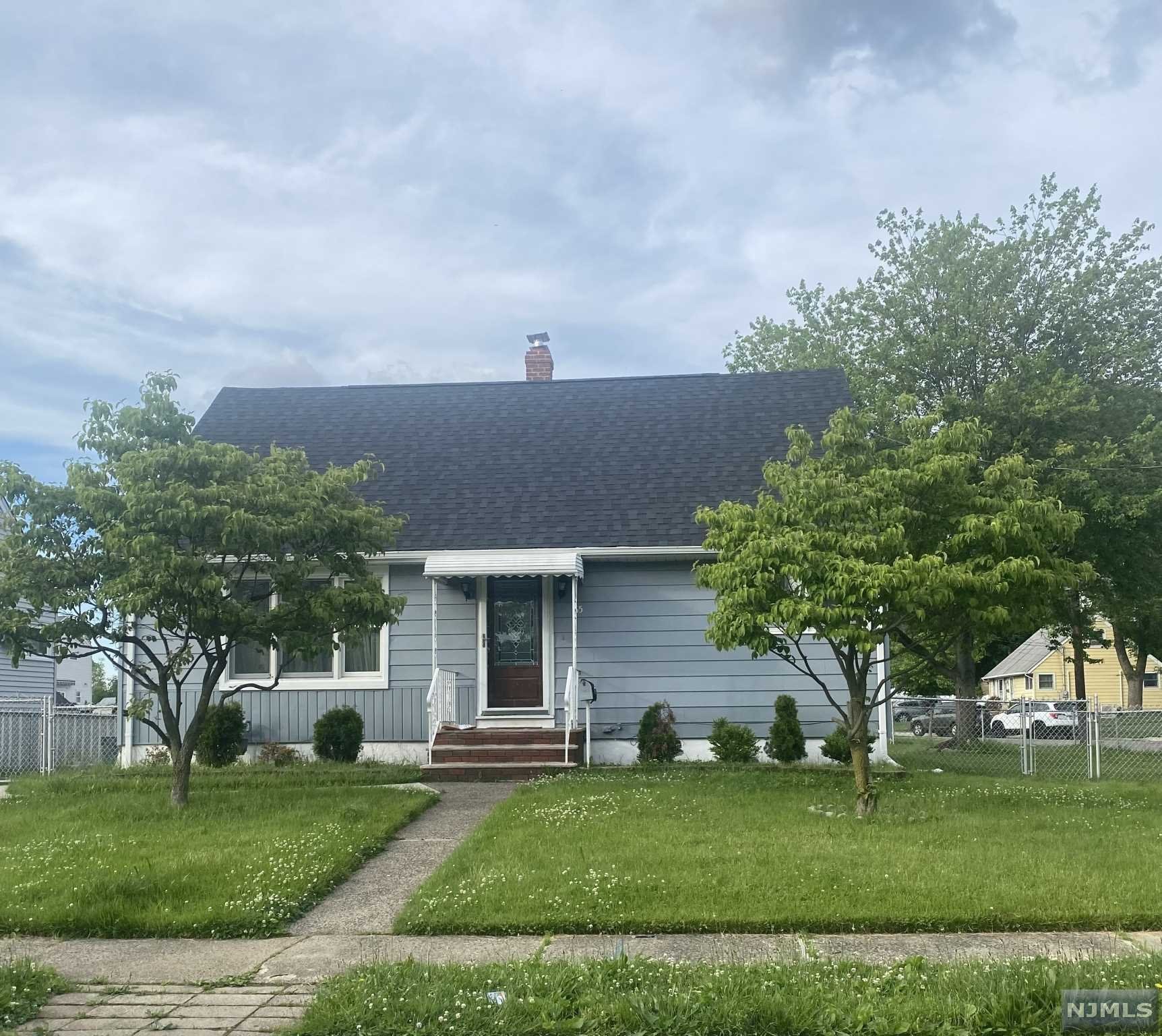 Spacious, expanded 4 Bedroom, 1.5 Bath Cape Cod with rear dormer is located in the much desired Woodmere Section of Lodi on the Saddle Brook Border. Oversized 65x100 corner property with 1 car detached garage. Living Room, Dining Room, updated Kitchen, 2 Bedrooms and Bath on the 1st floor. 2 additional Bedrooms plus Half Bath are on the second level. Finished Basement has Family Room, Storage & Laundry areas (washer/dryer included). Brand new roof(stripped Sept 2021), Gas heat, central a/c & spacious fenced yard are additional special features. A must see!