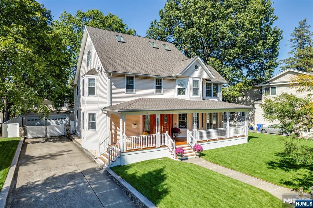 Welcome to a one-of-a-kind Farm-style Colonial residence and business support center on a rare, flat, tree-wrapped 100x175 lot, combining early-20th-century craftsmanship and materials with comprehensive modern upgrades. Originally built in early 1900s, the home and barn underwent a complete $1.6M renovation in 2000. The residence spans four finished levels with 53 windows, custom millwork, oak flooring & moldings, radiant and hot water heating, and an open layout designed for everyday living, larger gatherings, and entertainment. The first floor offers a gourmet kitchen, media room, cigar/sunroom, mudroom with laundry, and guest bath. The 2nd floor includes a multi-room guest suite, four additional large bedrooms, two full baths, a half bath, and laundry room. The 3rd floor primary suite has a massive bedroom with walk-in closets, huge bathroom, office, and a private deck. A finished basement with full bath provides extra flexibility. The separate heated and air-conditioned two-story, three-car garage provides a large office space with half bath and attached equipment shed with 100amp backup diesel generator. Outdoor amenities include an expansive deck, enclosed yard, and a 100-foot double-wide concrete driveway with a 30&140 rear parking area. In 2025, an additional $150K update added a new roof, full interior and exterior painting, HVAC systems, LED lighting, decks and steps, carpeting, landscaping, SONOS music, RING & 24-hour video surveillance, and EV charger.