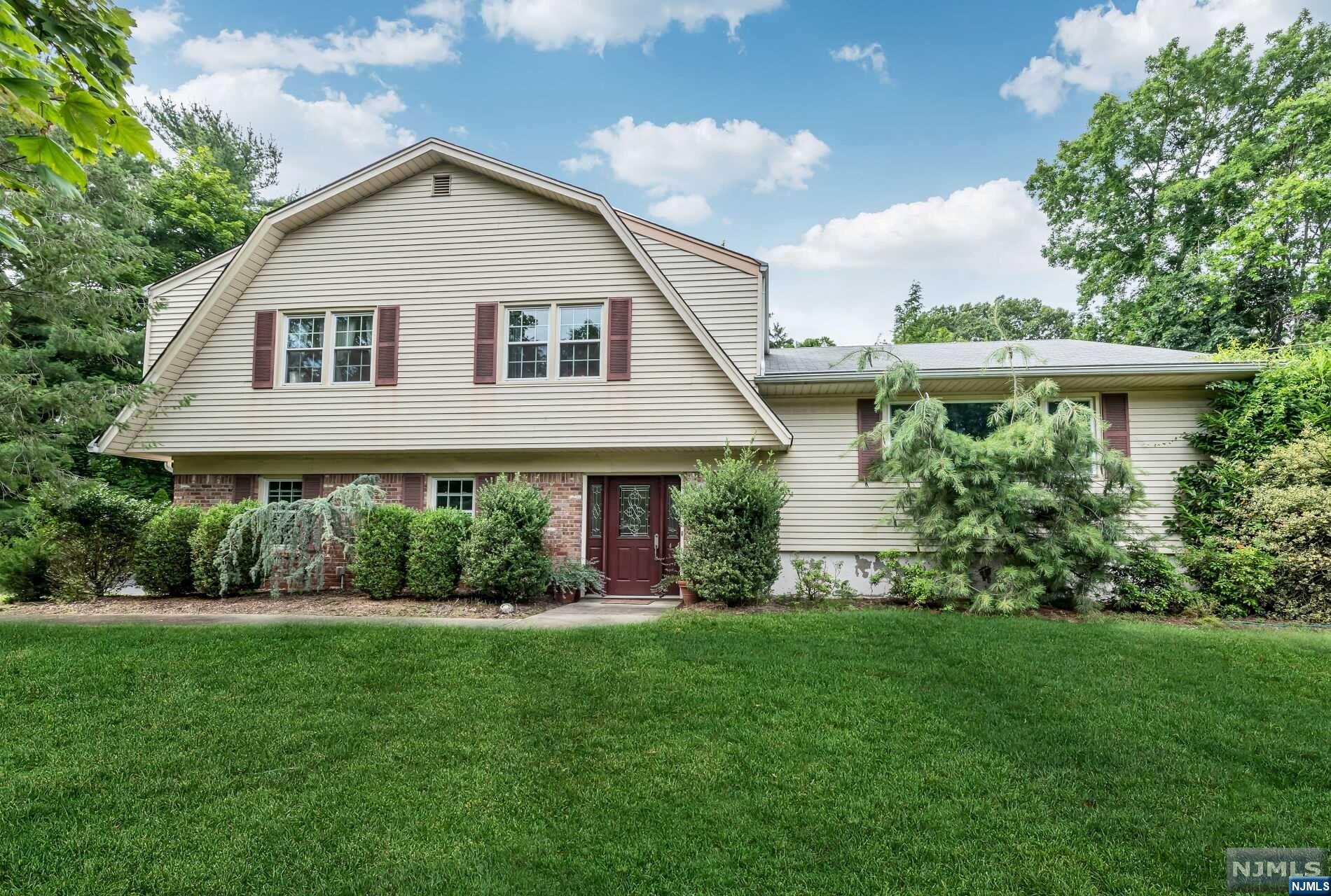 Great location on a beautiful street offering a large, .43 acre lot! Floor plan can meet many homeowners needs with a separate, 1st floor suite, including full bath and bedroom with a separate entrance, offering one floor living or privacy. Four good sized bedrooms and 2 full baths on the top floor, including a primary suite. Entry foyer opens to the family room with fireplace and the attached one car garage. Large, Living room, dining room and eat in kitchen complete the first floor. Hardwood floors, CAC, central vacuum and sprinklers along with a separate storage shed enhance the appeal. River Vale offers great schools, golf courses, nearby shopping, restaurants and transportation.