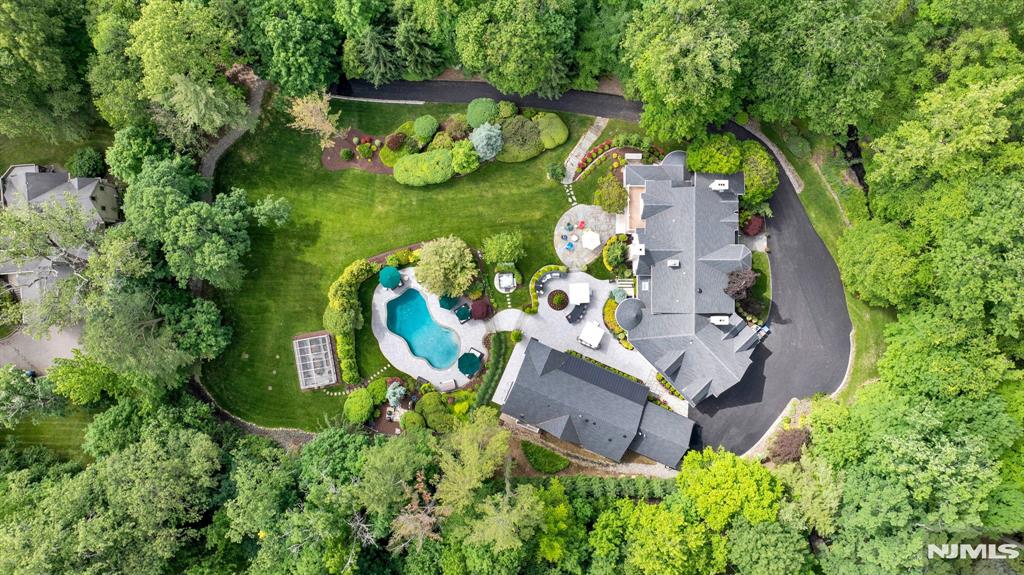 A truly once in a generation offering, this East Hill estate is discreetly nestled at the end of a long pvt drive on a rare 2.75-AC parcel, one of the most secluded & impressive residential settings in Tenafly. Hidden from the road, surrounded by specimen plantings & manicured grounds, the property offers privacy, scale & prestige seldom found in Bergen County. Spanning approx 8,558 SF, this residence was designed for entertaining & everyday living. Feat 7 BRs, 8.2 BTHs, the home feat soaring ceilings, formal & informal gathering spaces, a chefs KIT apptd w/ Wolf & Sub-Zero appl & custom pizza oven, pvt theater, fitness ctr & prim suite w/spa-inspired bth. A standout feat rarely found in any luxury estate is the wellness & lifestyle annex, complete w/state-of-the-art hot yoga studio, full KIT, gym, covered outdoor LR & htd 2-car garage, creating a pvt retreat unlike any other. Resort-caliber grounds are designed to rival a pvt luxury resort, feat htd freeform gunite pool, hot tub, outdoor KIT, fire pit lounge, enclosed garden w/raised beds, covered porches & sprawling lawns offering endless rec, relax & entmt. Curated for an unparalleled lifestyle experience. Addl amenities incl 6 htd garage, whole-house generator, EV charger, radiant htd floors, intgrtd smart home tech, whole-house sound sys & comprehensive security. Rarely does a property of this magnitude, privacy & distinction become available, offering an unmatched combi of land, luxury & convenience just mins from NYC.