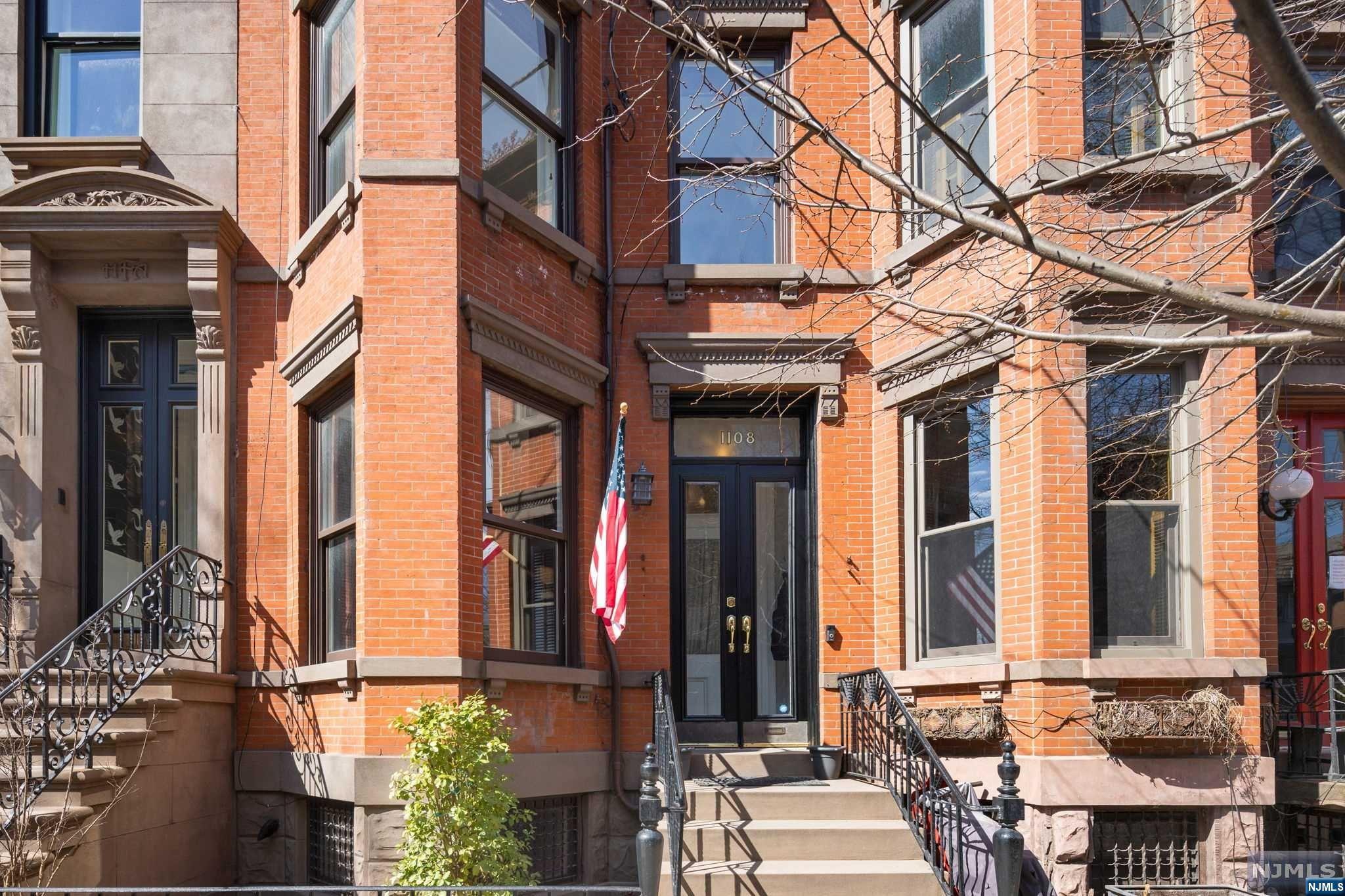 Elegant turnkey four-story single-family brick townhome located on desirable Upper Bloomfield Street in Hoboken. This spacious and unique townhouse has four large bedrooms, two and a half baths on one of Hoboken's most prestigious blocks. This expansive home features generous ceiling height on every floor and sits on a 16'x100' lot with a full 4-story brick bay window that offers wonderful light and overlooks the historic 1891 landmark building The Columbia Club. Perfectly suited for entertaining, the wide-open parlor floor features a distinctive center staircase, custom built-ins, high ceilings, new crown molding, beautifully restored gas fireplace and a magnificent 600-bottle wine cellar by Joseph and Curtis. The extension houses the kitchen and provides direct access to a wonderful 240 SF deck with direct gas line BBQ overlooking the professionally landscaped lower garden and fire-pit. The renovated kitchen comes equipped with a 36' 6-burner DCS professional range, Miele...