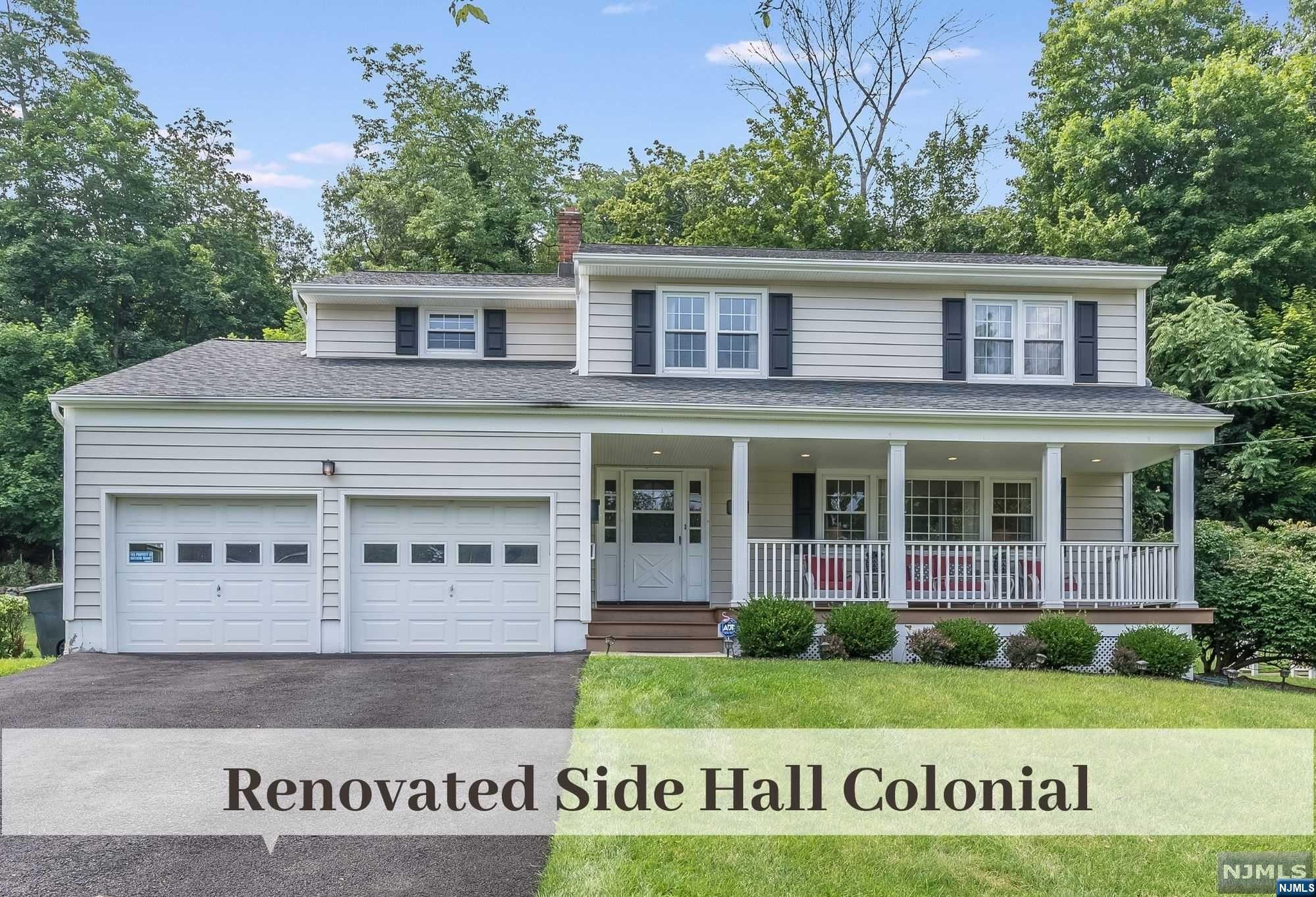 This Wonderful Willard School District Colonial is situated on a cul-de-sac less than 1 mile from train, town and all that Ridgewood has to offer. The welcoming front porch draws you into this lovely family home. The formal living room leads to the dining room and updated kitchen with center island, recessed lighting and stainless steel appliances. The large family room offers more living space & access to the two car attached garage. The newly renovated full bathroom completes the 1st level. Upstairs you will find the primary bedroom, WIC and ensuite bathroom, 2 good size bedrooms with double closets and an oversized bedroom with 2 dbl closets and a recently renovated family bathroom. The beautifully updated lower level family room is light & bright, plus there's an additional room perfect for an office & a full bathroom. The paver patio is large and perfect for entertaining in the private yard surrounded by mature trees and plantings. Bussing to Willard Elem & GWMS.