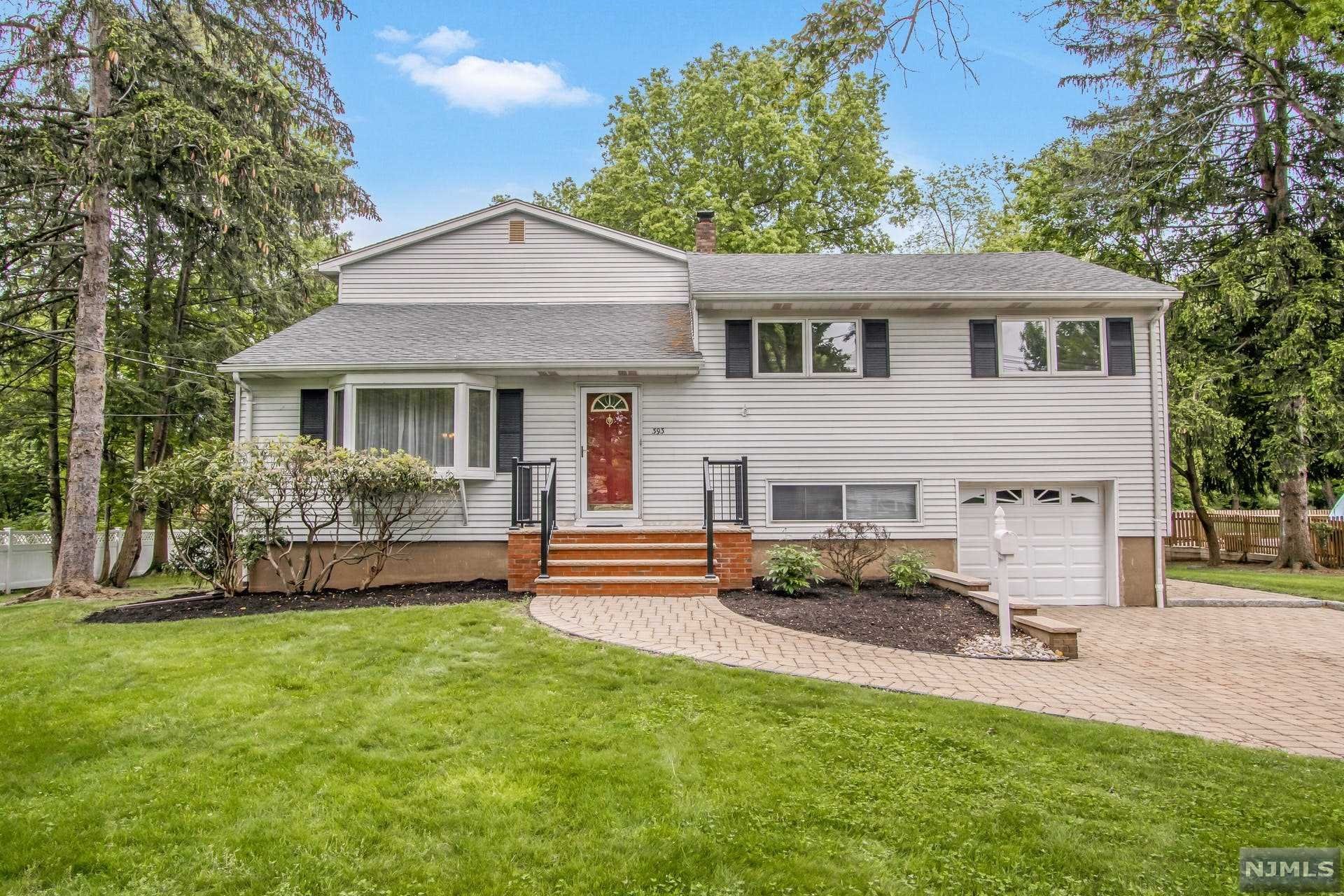 Beautifully expanded home with open floor plan on large property in the Heart of Harrington Park. Bright and open living room with large bay window for natural light, open to dining room. Well-maintained kitchen, open to expansive family room including brick fireplace and custom built-ins. Second level offers three spacious bedrooms and a full bath. The third level features a large primary suite including a walk-in closet and primary bath with two vanities. Additional bedroom/office and full bath on ground level. Finished lower level offers a recreation room, laundry room and storage. Lush, professionally landscaped property offers paver driveway, walkway and large deck-perfect for entertaining. Close to Harrington Park schools!