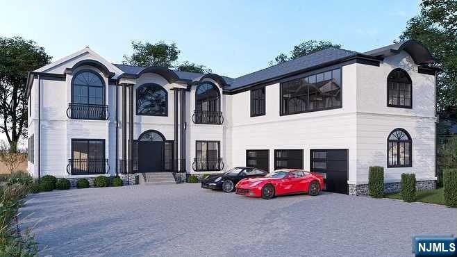 Stunning contemporary, luxurious home nestled in a serene suburban setting, designed for both comfort and sophistication built by a reputable builder with an extensive portfolio.Stepping into the front exquisite, one of a kind custom door you will be greeted by an expansive foyer with gorgeous floor leading to a gourmet kitchen with high end appliances, an oversized island and panoramic Oknoplast European windows that are overlooking a backyard oasis. Second floor features a luxurious primary suite, spa-like ensuite bathroom with glass oversized shower a freestanding tub, two designer walk in closets and a glass-wall office overlooking the first floor. All other bedrooms are with ensuite bath. Basement is full and finished with a gym, a movie theatre and a bedroom. This magnificent home is completed with a gorgeous backyard, an in-ground pool, a covered patio and gorgeous landscaping. Located near NYC bus, train and easily accessible to Major highways.