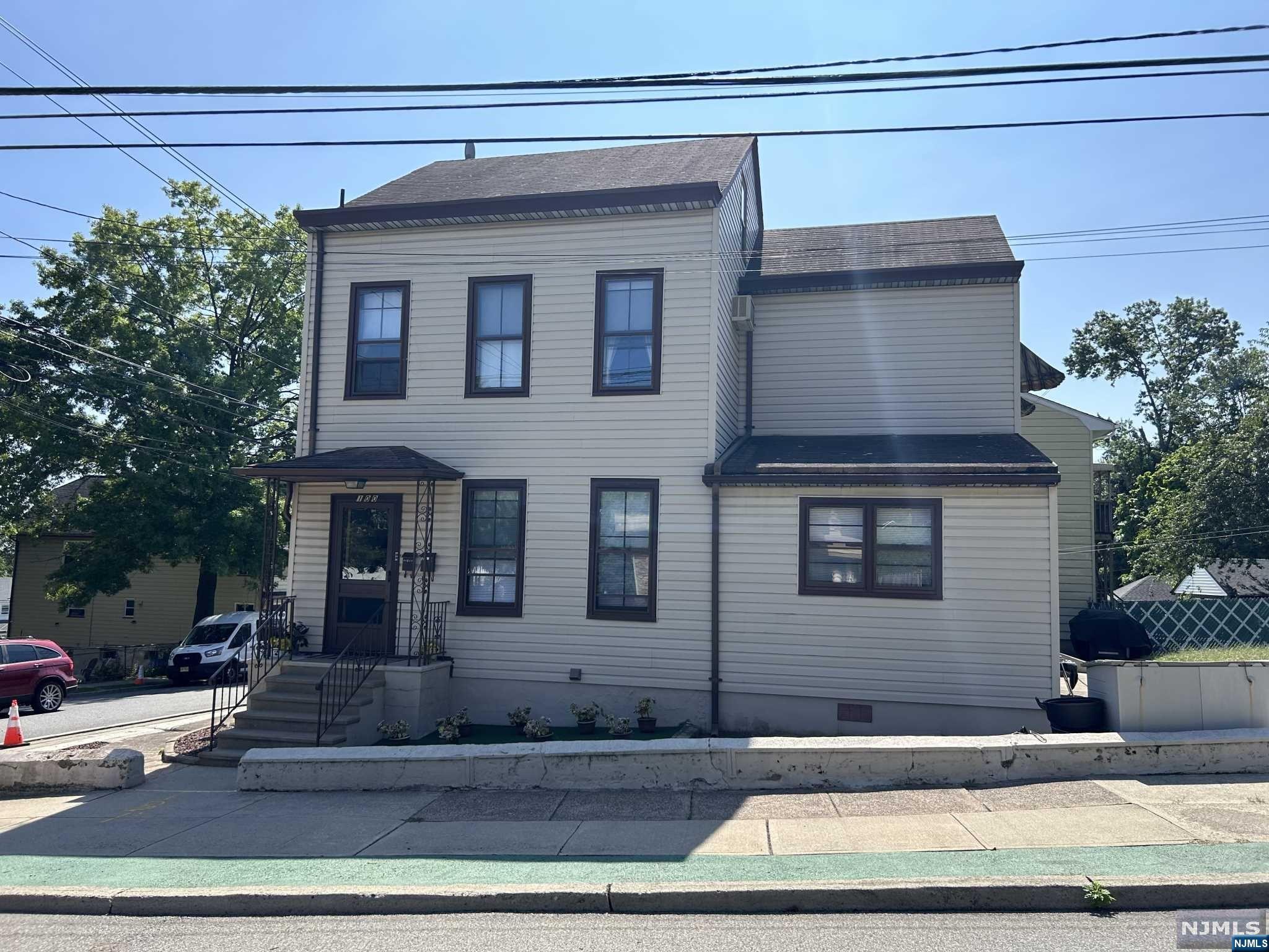 Spacious 2 family home on corner lot. 1st floor features living room, large eat-in-kitchen (with pantry), 4 bedrooms and full bath (sot) with laundry room off bathroom. 2nd floor has living room, eat-in-kitchen, 2 bedrooms and full bath (sot). Walk up attic entrance from living room. Full, unfinished basement with an additional (older) full bath (stall shower). Separate utilities (except cold water). Nice yard. Off street parking in driveway.