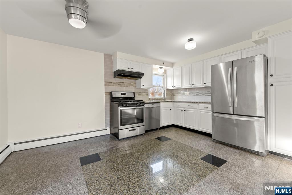 Welcome to 17 Joseph Street, Little Ferry, NJ. This an elegantly renovated with modern updates, second-floor apartment. Featuring 3 beds, 1 bath, a spacious living room connecting to the eat-in-kitchen. This unit offers a practical and seamless layout with bedrooms that offer ample close storage. Enjoy designated 2 car driveway on a private and tranquil dead-end residential street. Strategically located just minutes from highly rated schools, super shopping areas, American Dream mall, major highways, and public transportation into NYC. A true gem awaits!