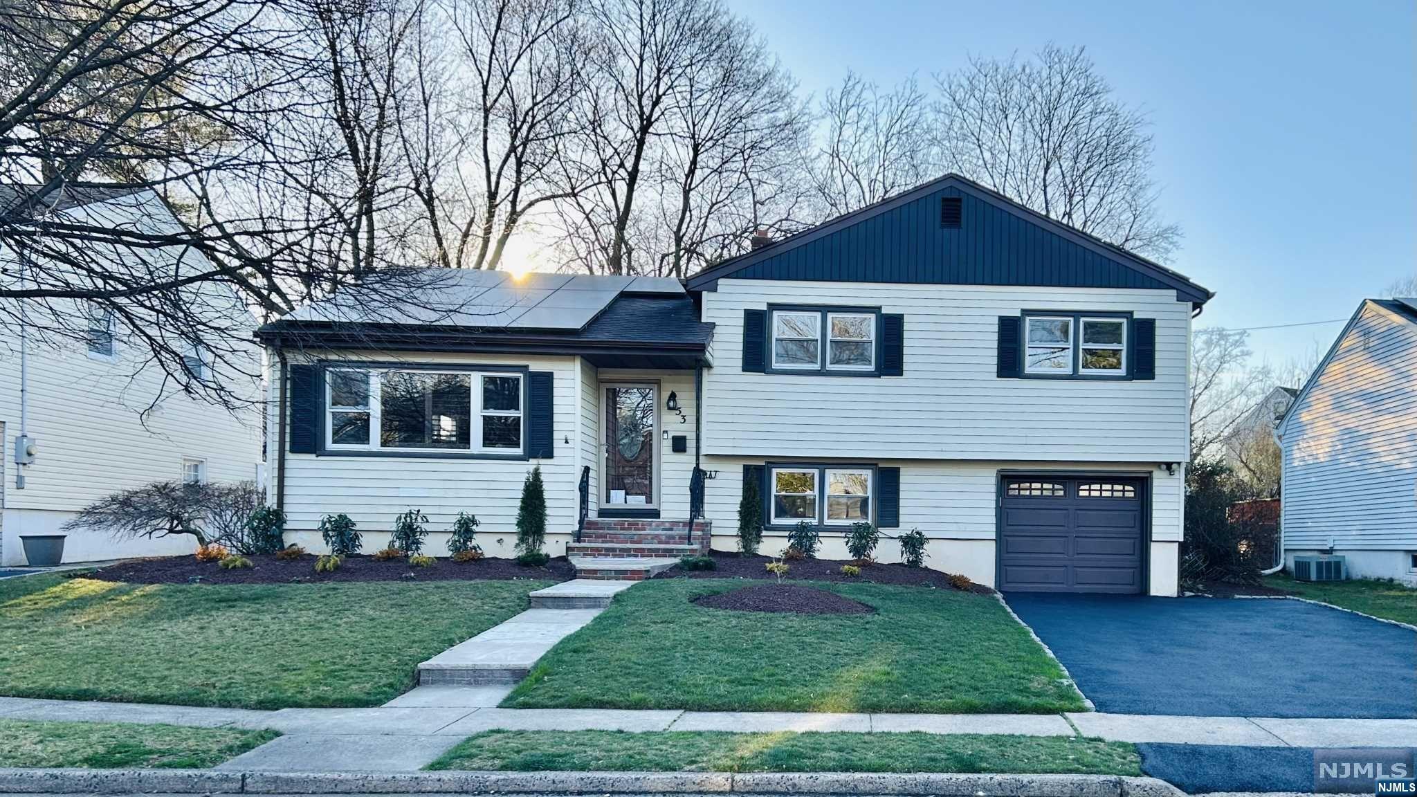 This meticulously updated split-level dream-home features a first floor master bedroom, a large second floor bedroom with attached bathroom, two additional bedrooms, updated kitchen, a den/family room, and fully finished basement with plenty of entertainment space, and a large backyard with custom covered patio providing ample recreational space. This immaculate split-level home is good to accommodate your living, work, play and entertainment needs as you live the Brookdale section of Bloomfield! Close to NYC transportation, shops, restaurants and all major highways. The house is also equipped with 10kW Solar Power System.