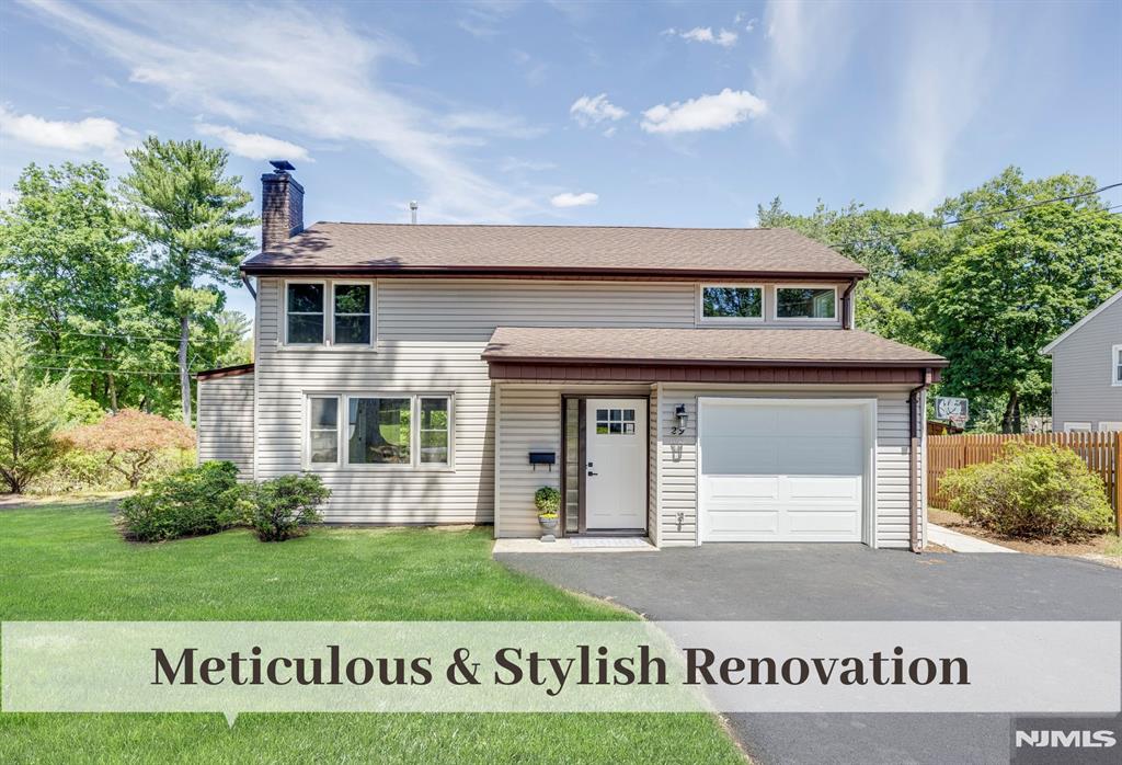 Completely Renovated Sidehall Colonial in Tranquil & Desirable Neighborhood is moments to NYC Train, Shopping, and All Schools. Stylish Material Selections, Superior Craftsmanship, Chic Neutral Palette, and Sought-After Lifestyle Features punctuate this Inviting & Move-In-Ready Residence. Entrance Vestibule with Side-Light Glass Blocks & Double Closet transitions to bright Open Concept. Combo Living Room with Triple Picture Window & Fireplace blends with Dining Room with Sliders to Patio & Expansive Backyard for convenient Hosting & watching Little Ones. The Sparkling New Eat-in Kitchen with White Shaker-Style Cabinetry boasts Stainless Appliances, Porcelain Tile Backsplash, Peninsula Seating, and Quartz Counters. Nearby is a Home Office or Playroom with outside access, Attached Garage access, and Fresh Powder Room with Hex Tile. Ascend to 2nd Fl to find an Impressive Primary Suite including lovely Hardwood Flooring, Recessed Lights, Double Closet, Walk-In Closet and Lux Primary Bath with Dble Sinks. 2 More Bedrooms with Double Closets, Full Hall Bath & Laundry complete this floor. NEW Heating, Cooling, Hot Water, Electric, and Plumbing. NEW Windows, Roof, Flooring, Doors, Hardware and Trim. SELLER PROVIDING LANDSCAPE CREDIT reflective of sprinkler and seed estimate.