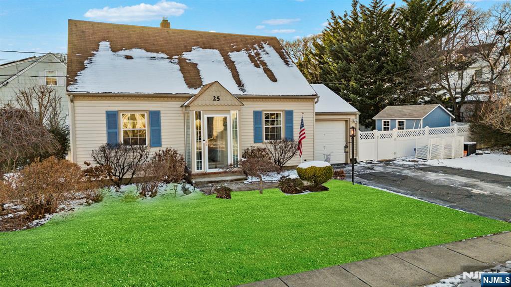 Amazing opportunity to move into this loaded cape cod in the Allwood Section of Clifton! Situated on a spacious corner lot right next to Mt Prospect Park this 3 bed 1 bath home delivers it all. With hardwood floors throughout the 1st level boasts a sunlit living room, two bedrooms, a full bath, and a fully updated chef's kitchen w/ SS appliance, dishwasher, and granite countertops. Head upstairs to the 2nd level and find the master bedroom with workout area and plenty of room for any sized furniture. Extra entertaining options in the finished basement w/ large family room, bar area w/ four top table, laundry room, and a full office perfect for those working from home. Central air / heat and a money saving solar array on the roof brings your energy bills down dramatically year after year. The backyard is private and deep with plenty of room for guests and is fully fenced in. 1 car garage and easy access to NYC via bus or train rounds out this excellent property that will not last!