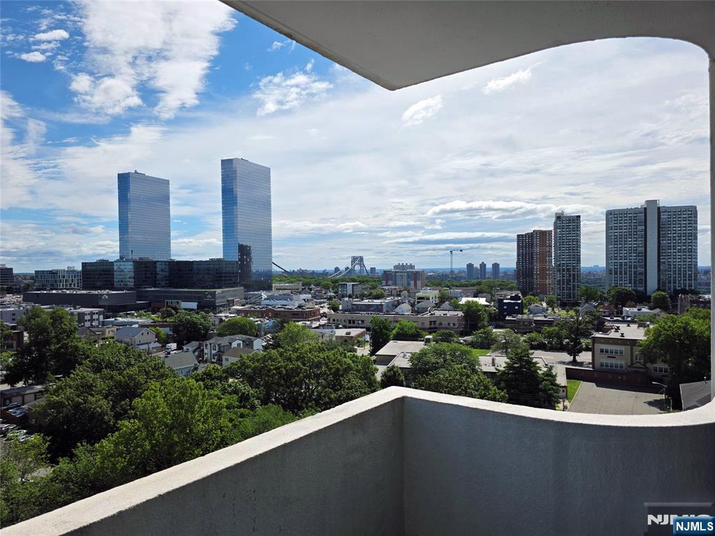 Welcome to this meticulously renovated high-rise oasis in the vibrant heart of Fort Lee. Offering the buildingâ€™s most spacious 2-bedroom, 2-bathroom floor plan, this 2021-renovated home blends sophisticated style with daily comfort. Every detail has been carefully curated, from the gourmet kitchenâ€™s quartz countertops and custom cabinetry to the beautifully refreshed bathrooms and elegant new lighting throughout. Step outside onto your private 248-square-foot terrace, stretching across the entire residence with access from every room. Here, 12th-floor panoramic views become the backdrop to your morning coffee or evening wind-down. Enjoy the peace of mind that comes with 24-hour security and doorman services. Situated just moments from the George Washington Bridge, Hudson Lights, local dining, and express transportation to NYC, this property offers an unparalleled urban-suburban lifestyle. Parking is available via deck ($25/mo), covered ($35/mo), or indoor ($50/mo).