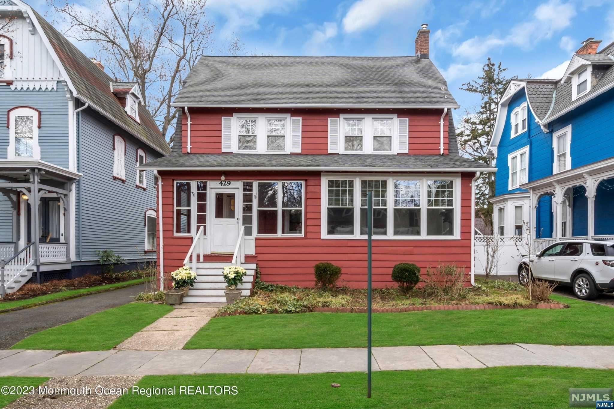 Calling all New Yorkers, Brooklynites, Jersey City and Hoboken buyers! This well taken care of colonial is located in the Montrose section of South Orange which is one of the most desirable neighborhoods in the community. Directly across the street from the midtown direct to NYC & Hoboken. An enclosed porch brings you into this fabulous home. The first floor boasts a large foyer which leads to the open living room with a wood burning fireplace and formal dining room. A spacious den on the same level offers secondary living space/office. The large eat in kitchen offers plenty of cabinets and has a powder room tucked away off the kitchen. The second floor has four bedrooms and a full bath. The third floor can be finished and would be perfect for quests, playroom, walk in closet, etc. The full basement offers the new owners an opportunity to finish for additional living space. Once outside, the large fenced yard has a nice deck off the kitchen. Home is near schools and downtown.