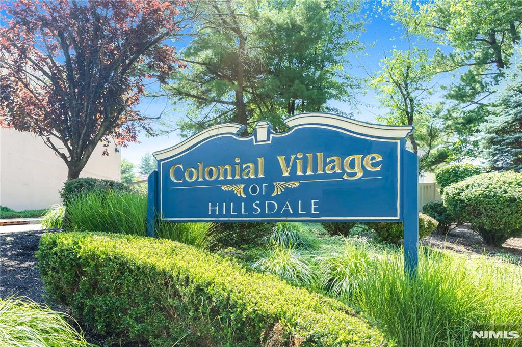 Welcome to Colonial Village in Hillsdale NJ!! This condo's location is key in this complex, as you can access the unit from the street (Knickerbocker) side, minimizing steps (only 2 steps), as well as the regular way to enter via the front / parking lot / attached garage area. This spacious one-bedroom, one-bath unit offers an open floor plan - with the galley kitchen leading to a dining area that opens to the gracious living room. King-sized Bedroom has a super walk-in closet along with an additional closet. The Full bath has a shower over the tub. The laundry room comes complete with full size machines and storage space. The condo also has central air conditioning and forced hot air (gas) for utilities. Another great feature is the tandem, 2 car garage that comes with the unit as well as a tremendous storage room, which is yours, privately to use. Ample parking lot parking is also available for guests. This quiet community is ideally located close to the heart of downtown Hillsdale with transportation, shopping, and plenty of places to eat nearby. Bring your pet to this pet-friendly complex as well!! A great one-floor unit at a sweet price!