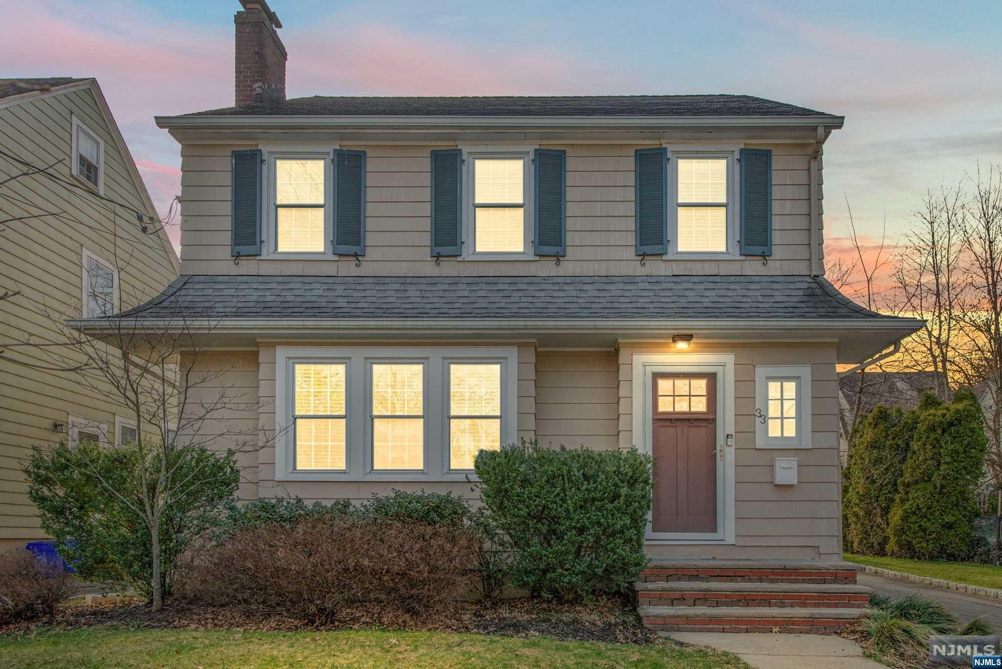 Welcome to your dream home in highly sought after Brookdale section of Bloomfield! Nestled on a serene dead-end street, this residence boasts an amazing PARKSIDE LOCATION ideal for every day park life. Enjoy the tranquility of vibrant gardens and outdoor living. Conveniently located, with a 5-minute walk to the NYC commuter bus and a 20-minute walk to the train station. Top-rated schools and explore great restaurants. Step inside to find a meticulously cared-for home with an updated kitchen, SS appliances, and bathrooms. The first floor features a granite-countered eat-in kitchen, spacious dining and living rooms, a powder room, and a three-season porch leading to outside entertainment area backyard with detached garage. Natural light fills the large second-floor bedrooms and bathroom. The third floor offers a versatile bedroom or office space with ample storage. Expand your space in the basement. Fresh paint throughout. Upgrades include new central air system (2021)