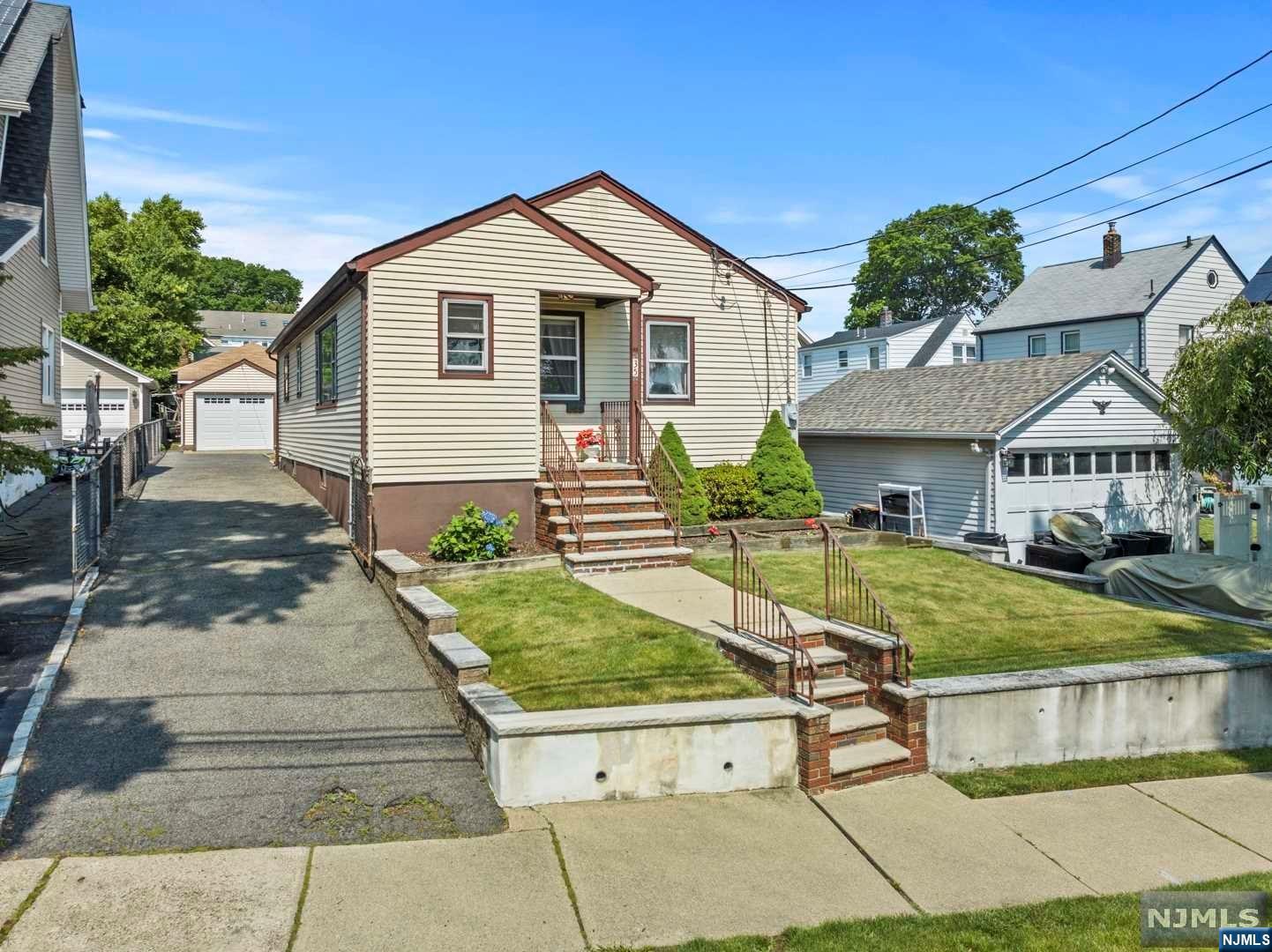 Meticulously maintained Ranch home located in a highly desirable res neighborhood of Clifton,just 1-block to library,public park w/tennis courts and playground,public school,restaurants,shopping and NJ Bus to NYC Port Authority - truly a commuters delight! Step into the welcoming Entry Foyer leading to a spacious LivRm that invites you to relax and unwind with its abundance of bright natural light One floor living offers full Bath and 2 sizable Bdrms with large built-in closets to ensure ample storage space for all your needs. EIK offers views of manicured lawn and garden with easy walkout access to fully fenced-in priv Bkyd. Adjacent to Kitch is Formal DinRm providing the perfect space for entertaining friends or re-purpose as 3-rd Bedroom or Home Office.Downstairs,you'll discover a freshly painted full Bsmt partially plumbed for half bath.Separate LdyRm w/sink and covered walkout to Bkyd.4-car Drivy leading to oversized detached 1-car Garage.Ready to move in, relax and enjoy!