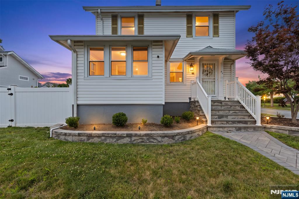 Classic Colonial offering the perfect blend of timeless character and modern updates. This well-maintained home features a renovated kitchen with quartz countertops, a first-floor powder room and beautiful hardwood flooring. Upstairs, you'll find three bedrooms, a renovated full bath, and new carpeting with the original parquet flooring preserved underneath. This move-in-ready home offers a functional layout, including a partially finished full basement for additional living space, storage, or recreation. Situated on a desirable corner lot with eastern front exposure and western rear exposure, the home enjoys beautiful natural light throughout the day. Outside, you'll find a paved patio, an automatic sprinkler system, and a detached two-car garage. Ideally located near parks, schools, shopping, restaurants, and houses of worship, this home is also just a short walk to Hackensack University Medical Center, one of New Jersey's premier healthcare facilities. Commuters will appreciate easy access to NJ TRANSIT bus service, the Hackensack Bus Terminal with direct service to Midtown Manhattan, and all major highways, making travel throughout Bergen County, New York City, and beyond exceptionally convenient. A wonderful opportunity to own a home that combines classic charm, modern updates, and an unbeatable location.