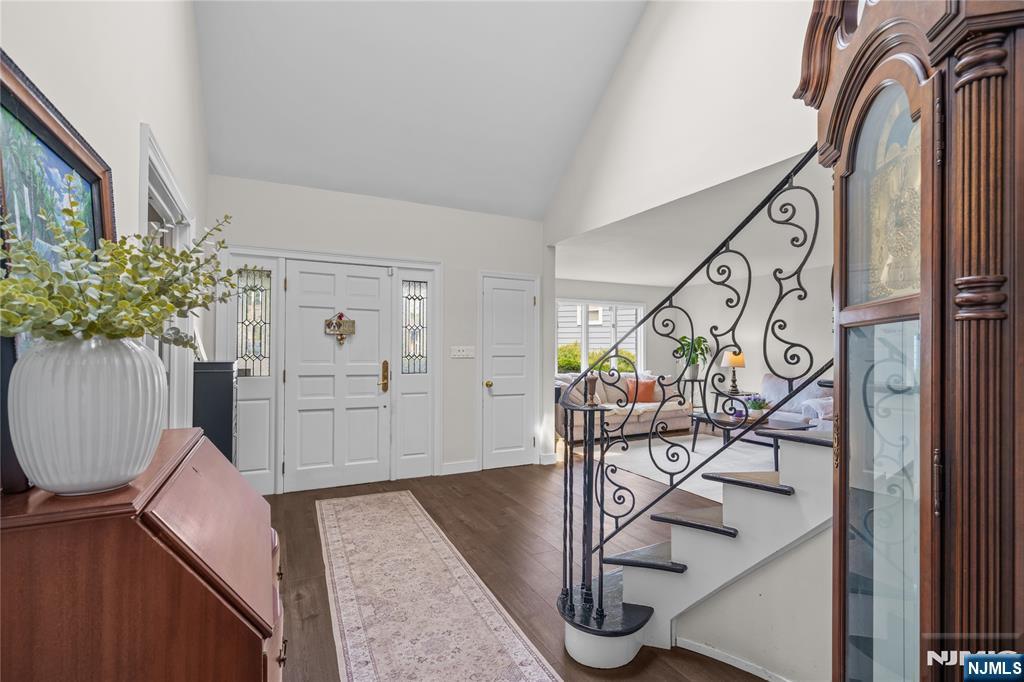 Welcome to the highly sought-after Greglawn section of Clifton! Nestled on a quiet cul-de-sac, this beautifully maintained 4-bedroom, 2 full bath home offers the perfect blend of comfort, space, and convenience. The first floor features a bright and inviting living room, formal dining room, spacious eat-in kitchen with a center island, cozy family room, and two generously sized bedrooms- one of them being a primary suite. Upstairs, you'll find two additional bedrooms with a jack and jill bath, creating the ideal layout for flexible living. Step outside to your own backyard retreat featuring an inground pool perfect for summer entertaining and relaxing weekends. The property also includes a K-9 underground invisible pet fence, a detached 2-car garage, and plenty of outdoor space to enjoy. Conveniently located near schools, parks, major highways, and NYC transportation, this home offers suburban living with easy commuter access. A rare opportunity to own in one of Clifton's most desirable neighborhoods!