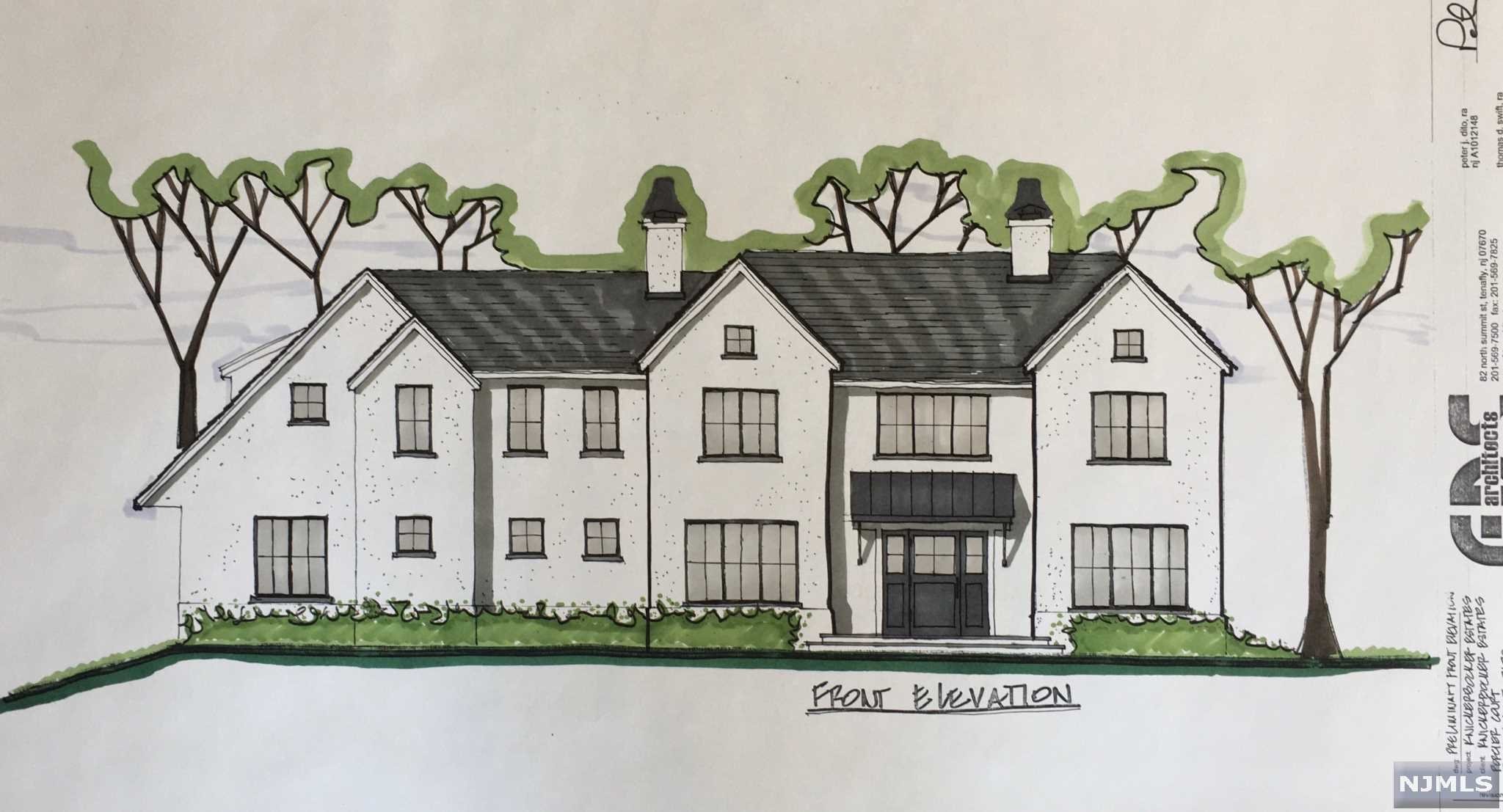 Tenafly's newest community. Similar home to be built! ANNOUNCING the builder is now offering complimentary to the buyer the opportunity to semi custom design their own home by meeting w/the architect and interior designer. The Knickerbocker Estates -2 out of 10 completed, 1 already SOLD situated on a half-acre of flat property on a brand-new cul-de-sac This to be built home approx 4,500-4,800 sq ft +/- sq ft of luxury living space plus a finished lower level. A rare opportunity to live in Tenafly. Fall 2020 Completion. Sleek & modern with exquisite finishes, open floor plan w/ stunning gour kit & attached fr/fpl making this space perfect for everyday living and entertaining. A luxurious master suite & spa like master bth w/steam shower & radiant floors, 3 additional bd & 3 full bths complete the 2nd floor. This residence is convenient to Tenafly's award winning schools and convenient to NYC trans.