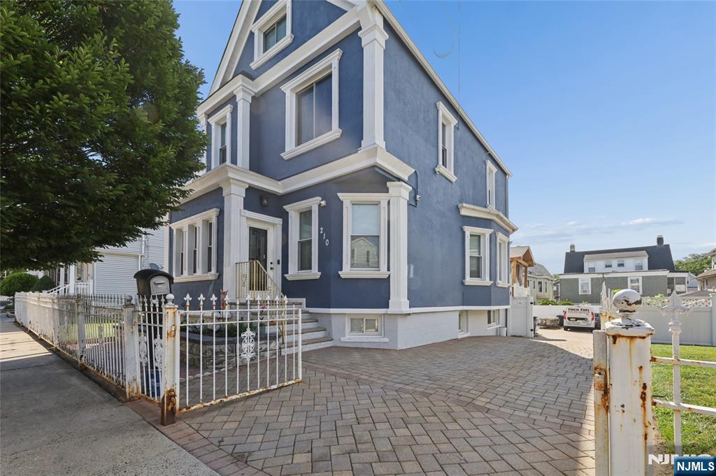 Immaculate Victorian house in a prime location in kearny over oversized lot 86.8x99.32. House offers first level entrance foyer, living room, formal dinning, kitchen and Half bathroom. Second level offers mater suite/w master bath with Jacuzzi, 2 bedrooms and full bathroom. Third level offers storage/closet, bedroom, full bathroom. Ground level offer build in kitchen, family room, bar area, laundry and full bathroom. Amazing backyard with above ground heated pool with newer liner. and open porch .house parking for 7 plus cars. Close to schools and everything.