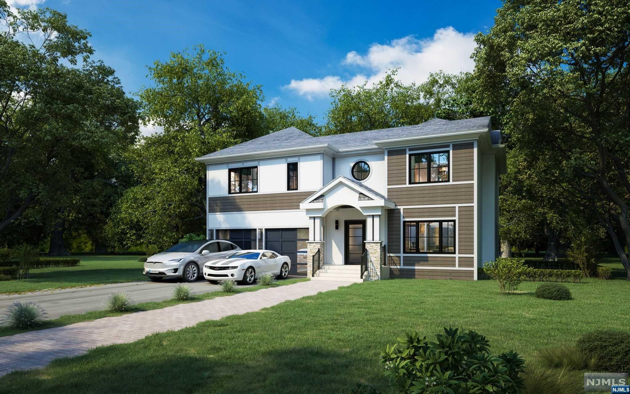 New construction with 10 year warranty. Stunning custom built 6BR/5.5BA contempary with 4700 sq ft of living space in the best location of the best town! This home boasts spacious open floor plan,1st floor in-law suite , Livingroom, family room and formal dining room, The kitchen is complete w high-end SS appliances, center island ,quartz counters, custom cabinets. The 2nd floor is home to 4 bedrooms, luxurious master suite , 2nd bedroom has its own en-suite, 3rd & 4th beds share a bath, laundry. Fully finished basement with 9' ft ceilings, Mud room, Media room, Rec room and Full bath. Walking distance to schools and bus stop to NY CITY! To be competed end of September 2023.