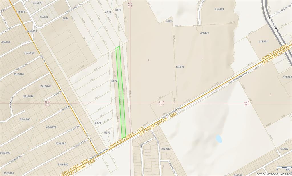 Over 2 Acres of land with Simpson Stuart Rd frontage 15 minutes from Downtown Dallas, 15 minutes from Bishop Arts District, and 15 minutes from Mesquite. The Land is zoned R-7.5 for residential use. Buyer to Buy a Survey if needed, Hablo Español.  Buyer and or Buyers Broker to verify all specifcations, including, but not limited to, schools, measurements, livable area, zoning. Listing Broker will not be held responsible for any inaccuracies. information deemed reliable but not guaranteed.