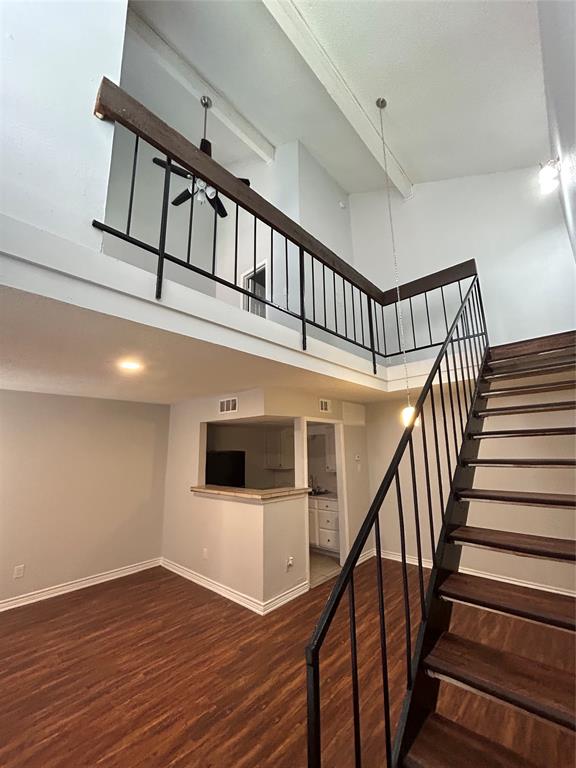 This newly remodeled, cozy, 1 bdrm 1 bath loft is a must see! Fresh high quality paint, installed vinyl floors throughout, new kitchen cabs, new kitchen and bathroom tile, resurfaced bathroom counters, replaced all appliances, replaced all light fixtures, installed new ceiling fans, replaced the inside AC unit, replaced all AC vents. This loft is light & bright with it's beautiful wood & metal staircase and sunken fireplace.  Near Harry Moss Park, Fair Oaks Park, White Rock Lake & Greenbelt, plus Dallas Arboretum & Botanical Garden, so much to do outside that you won't feel like you are in the heart of Dallas! All the shopping, dining, creature comforts, & fun close to home. Close to SMU, Dallas Love Field, & downtown Dallas without the downtown Dallas price!