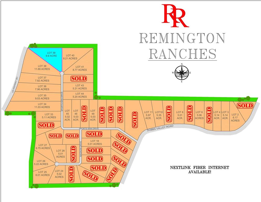 Brand new sub division with 8.9 acres of land, No HOA, horses welcome. Beautiful green fields and trees on this huge lot, just minutes from Weatherford. Barndominiums allowed, beautiful scenic trails and terrain.