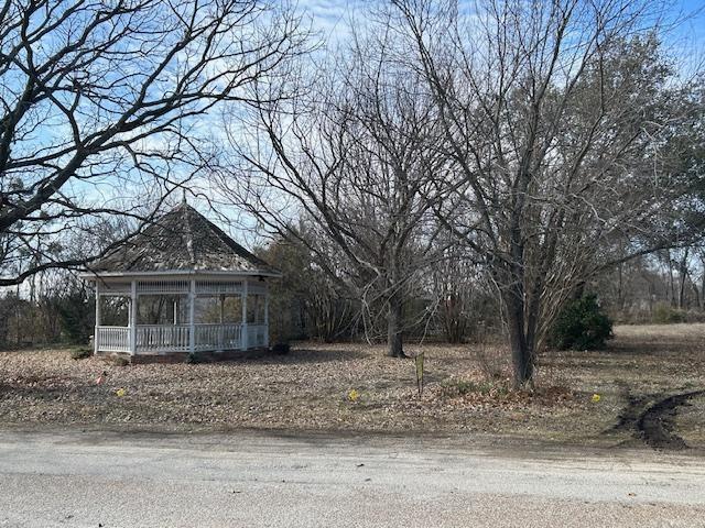 .81 Acre IN TOWN!   HUGE double lot in town with a Vintage Gazebo that adorns the property along with mature Crepe Myrtle trees throughout.  This property also has a large 2432sf building that was used for storage by the previous owner. The neighborhood is well established with many residence owners being a part of the community for many many years.  Unknown information on water meter if any.   All information pertaining to this property to be verified by Buyer or Buyers Rep.  No current survey available. Buyer to purchase new survey if required or desired. Property sold AS IS