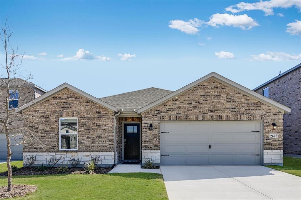 What's Special: Convenient 1st Floor Living - Oversized Closet in Primary - Covered Patio - East Facing Patio. New Construction - Ready Now! Built by Taylor Morrison, America's Most Trusted Home Builder. Welcome to the Hutto at 2605 Glacier Road in Parks at Foster Crossing! Experience the Hutto floor plan, a single-story home designed to bring comfort and modern living together with four welcoming bedrooms and a kitchen that opens naturally to the dining area and spacious great room. The covered patio creates a peaceful place to unwind, and the brick and stone front with brick on all remaining sides adds classic charm. You will feel right at home in Anna, Texas, where Parks at Foster Crossing offers a friendly setting close to grocery stores, major roadways, and schools in the Anna Independent School District. A planned resort style pool, playground, clubhouse with a fitness center, and wide-open green spaces provide thoughtful ways to enjoy the outdoors, and nearby Downtown Melissa, Downtown Celina, and Downtown McKinney Square offer a mix of museums, local dining, and small-town charm. With its welcoming community feel and convenient location, Parks at Foster Crossing creates an easygoing lifestyle that makes Anna a wonderful place to put down roots. Additional highlights include: gas drop on covered patio, brick sides in place of siding, washer, dryer, refrigerator, and whole house blinds. MLS#21168970