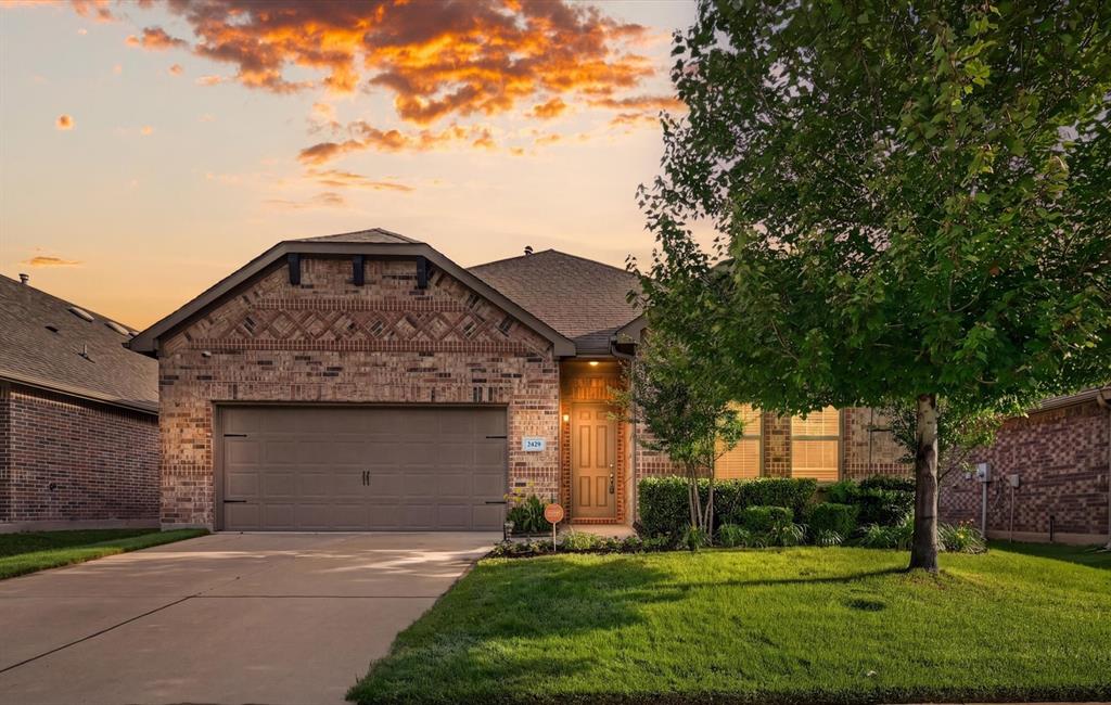 Unlock an exceptional financial advantage with this beautiful home which includes a bright and airy open-concept floor plan defined by arched doorways, neutral colors, and classic 6-panel interior doors that create a seamless flow. The gourmet kitchen is a chef's delight, boasting sleek granite countertops, a stylish subway tile backsplash, and stainless steel appliances including a recently replaced dishwasher and garbage disposal. A central island with a breakfast bar serves as a central hub, complemented by a walk-in pantry for effortless organization. Retreat to the secluded primary suite where relaxation awaits with separate vanities, a dedicated makeup area, a deep soaking tub, a separate shower, and two impressively large walk-in closets. The thoughtful split bedroom layout ensures maximum privacy for family or guests. Transition outdoors to your private backyard, featuring a huge covered patio perfect for year-round entertaining or quiet evenings under the Texas sky. For those seeking a truly effortless transition, this move-in ready home offers the added flexibility of being purchased furnished, as all interior items are fully negotiable. Residents enjoy premier community amenities including a sparkling pool, park, and scenic greenbelt, all with quick access to Highway 114 for a stress-free commute. This is an incredible opportunity to secure a modern home with a payment that makes sense in any market. Take a first-person look at this gorgeous home! Click the Virtual Tour link to see the 3D Tour!