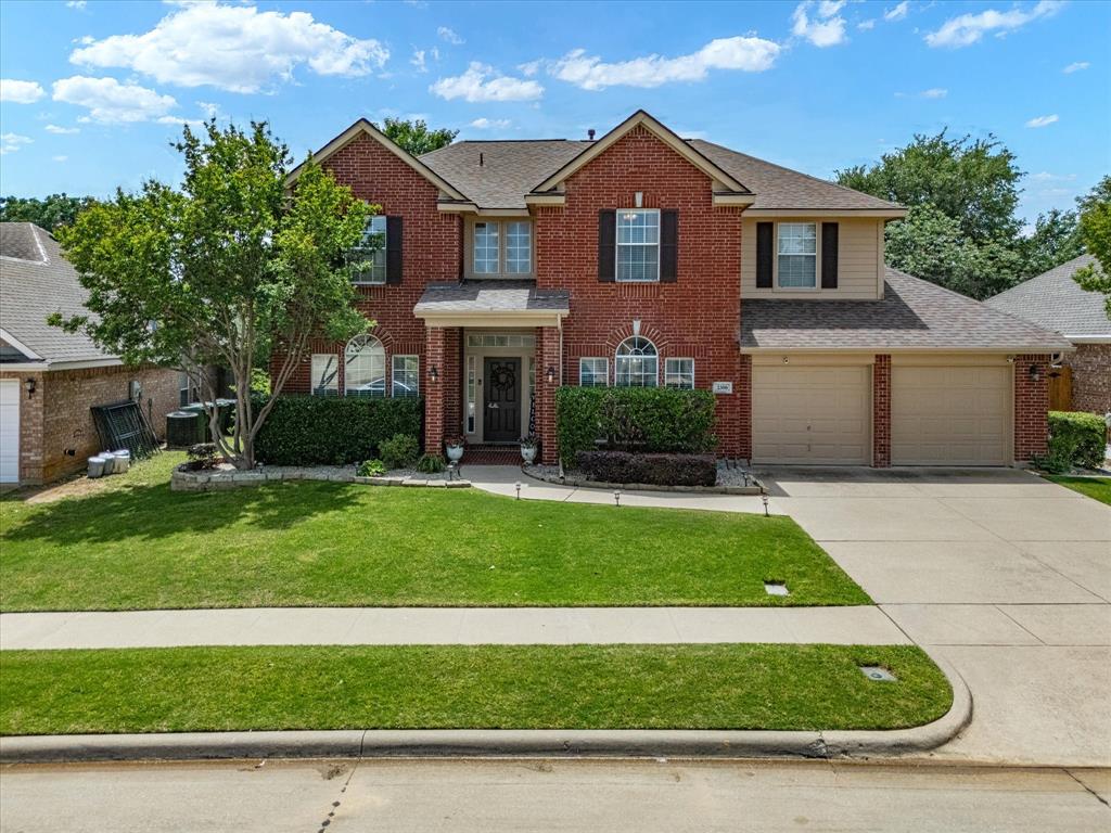 Welcome to 2308 Denham Dr, a stunning 4-bedroom, 2.5-bath home in Arlington's coveted Fannin Farm. PACKED WITH CURB APPEAL , along with 3,006 sq. ft. of comfortable LIVING SPACE, a bright open-concept kitchen, and a large game room, it’s PERFECTLY BUILT for both daily life and hosting friends or family. This spacious and thoughtfully designed floor plan is IDEAL for both everyday living and entertaining. The OPEN-CONCEPT kitchen features abundant cabinet space, AMPLE countertops, and flows seamlessly into the main living area featuring LARGE, BEAUTIFUL WINDOWS that beam natural sunlight, alongside a COZY and inviting fireplace.  Upstairs, the PRIVATE primary suite offers a relaxing RETREAT with a SPACIOUS bath and walk-in closet. You’ll also find GENEROUSLY sized secondary bedrooms along with an EXPANSIVE upstairs game room-living area perfect for movie nights or a playroom. Step outside to a  beautifully maintained OUTDOOR RETREAT with ample space to relax under the Texas sky. Plus, ENJOY THE CHARM and walkability of the established Fannin Farm subdivision. You might even spot one of the famous neighboring peacocks too!  Located in the excellent Mansfield ISD, this move-in ready home offers the ULTIMATE BLEND of space, comfort, and community.