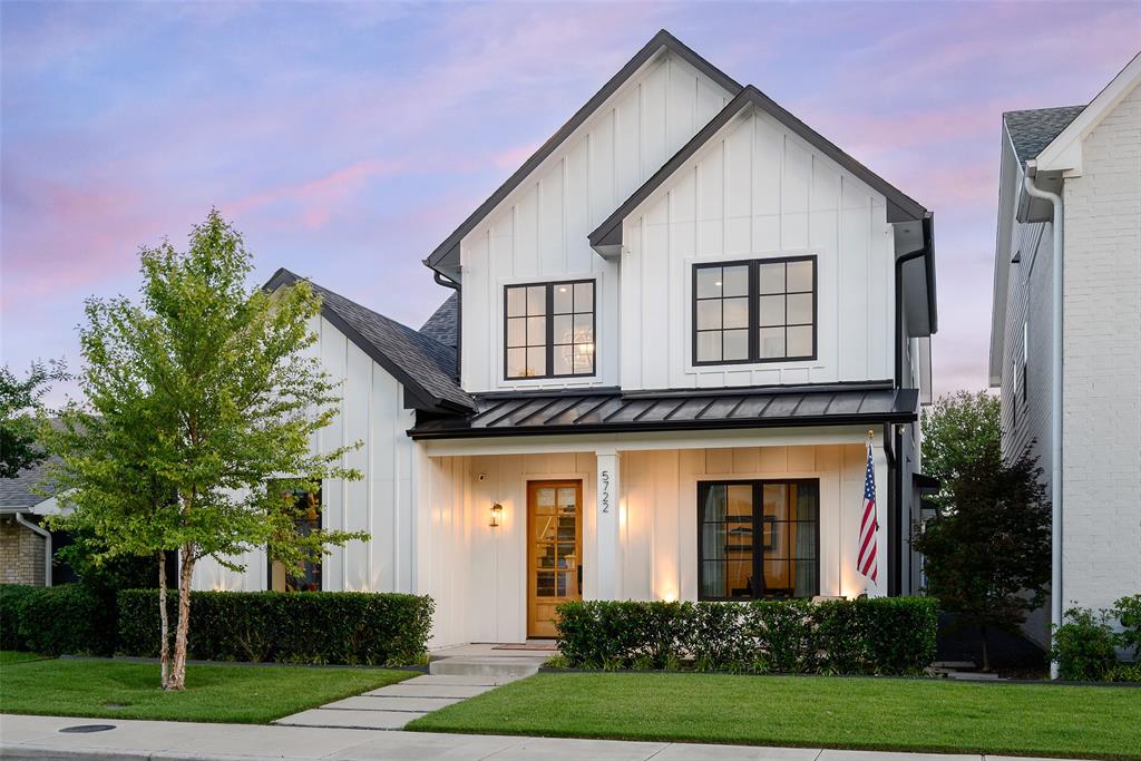 Exquisite Preston Hollow home completed 2022 featuring an open floor plan bathed in natural light with gorgeous designer finishes. Highlights include 10 foot ceilings on the main level, beautiful white oak flooring, designer light fixtures from Visual Comfort + Restoration Hardware, designer wallpaper, tile and faucets in the bathrooms, elegant coffered wall detail, and custom drapery and window treatments. Open living-dining-kitchen concept perfect for entertaining or everyday living. The chef's kitchen features Quartz countertops, stainless appliances and custom cabinetry. Owner's suite on the first floor features a luxurious bath with double vanities, soaking tub and separate shower. Three additional generous sized bedrooms are located upstairs. Great floorpan with multiple living spaces, an office, great storage, oversized garage plus covered patios front and back. Structural, mechanical and engineering highlights include an engineered slab foundation with piers throughout, foam encapsulation for energy efficiency, two tankless hot water heaters with recirculation system, and 17 SEER zoned HVAC. Ideal Preston Hollow location near some of Dallas' best shopping, dining and private schools!