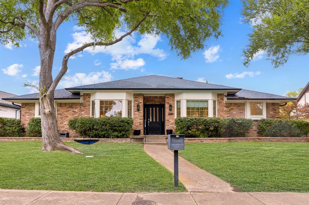 Welcome home to 9515 Robin Meadow, a hidden gem tucked within the highly sought after Town Creek neighborhood of Lake Highlands. Offering over 2,800 square feet of thoughtfully designed living space, this beautifully remodeled home blends elevated finishes with effortless functionality.
The open concept floor plan offers a stunning living area with vaulted ceilings, creating a light filled and inviting atmosphere. A beautiful wood burning fireplace with custom tile work and a serves as a striking focal point, adding warmth and character to the space. The kitchen, dining and living areas flow seamlessly together, ideal for both everyday living and entertaining. The kitchen has been meticulously updated with quartz countertops, Thermador stainless steel appliances, a gas range, built in refrigerator and a spacious pantry featuring custom Elfa organization.
Engineered hardwood flooring runs throughout the living areas and bedrooms and is complemented by updated lighting and custom details throughout. A dedicated laundry room with additional storage adds everyday convenience. The spacious primary retreat is privately positioned at the rear of the home and offers direct access to the covered patio. The spa inspired bathroom features designer tile, dual vanities, a soaking tub, separate shower and a walk in closet with Elfa storage. Secondary bedrooms are generously sized with large windows, custom closet systems and are connected by a Hollywood bath. A massive flex space with stunning built-ins offers endless versatility as an additional living area, craft room or kids’ space, with a full bathroom just off the space. The backyard offers a covered patio and a spacious backyard with a wooden privacy fence and landscaping that creates an ideal setting for relaxing and entertaining. Located in the heart of Lake Highlands within Richardson ISD and just minutes from White Rock Lake, this home offers both convenience and a lifestyle that is hard to match.