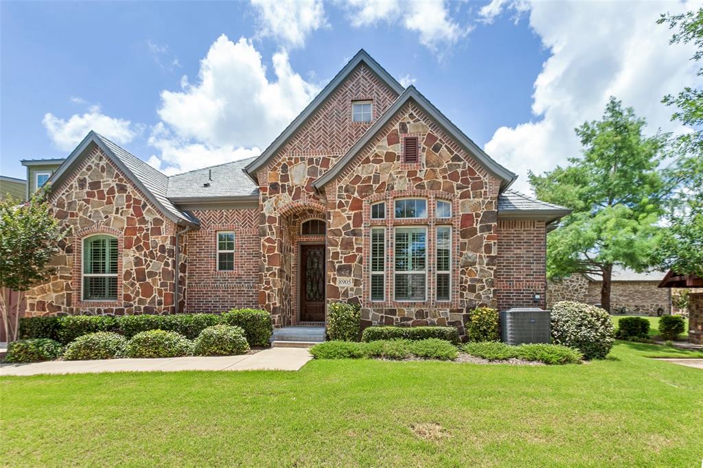 This exquisite Trendmaker custom home features over 2,000 square feet of luxury living in the highly sought-after Retreat at Craig Ranch. This true lock-and-leave property offers the perfect blend of freedom and maintenance-free exterior living. The home boasts a light-filled, open-concept floor plan with wood-plank flooring throughout all common areas. The gourmet kitchen is a chef's dream, complete with crisp white cabinetry, a glass tile backsplash, a five-burner cooktop, a butler’s pantry, granite countertops, and custom pull-out organizers in every cabinet. Thoughtful upgrades include custom cabinetry added to the office, family room, and laundry room. Large pantry and laundry room. The spacious primary suite features vaulted ceilings, dual walk-in closets, and a spa-like ensuite bathroom. Step outside to a recently extended, HOA-compliant patio perfect for entertaining or relaxing, and enjoy the convenience of an oversized two-car garage finished with pristine epoxy flooring. This home is a must-see!