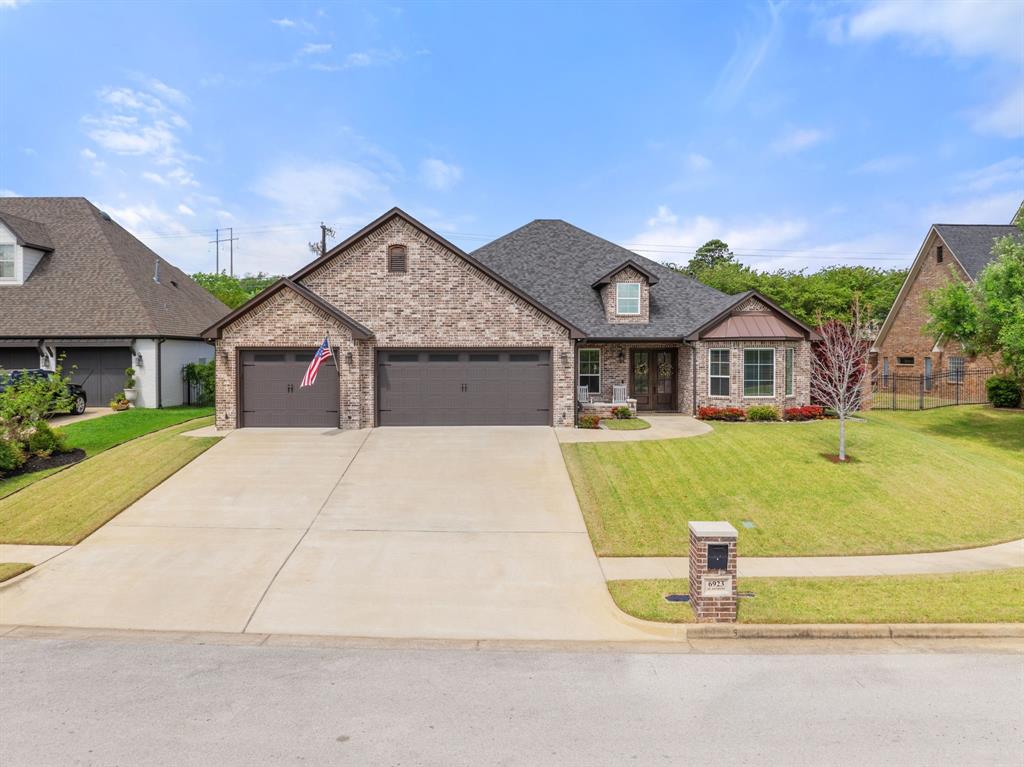 Seller is motivated! Step inside and discover a luxury home where space, comfort, and thoughtful design come together. With 10-foot ceilings, elegant crown molding, and extra-wide 36-inch doorways, this beautifully crafted 3-bedroom, 2.5-bath home offers both style and functionality from the moment you enter. The open layout connects the kitchen, dining, and living areas, creating a natural flow for everyday living and entertaining. Large windows bring in natural light and overlook the screened patio and landscaped backyard, offering a peaceful place to relax or gather. The tiled patio features a natural gas log stove, ceiling fan. The side patio features a gas line ready for outdoor cooking, with a pass through window to the kitchen. The kitchen would be a chef's dream: designed with both convenience and quality in mind, featuring granite countertops, custom cabinetry, a walk-in pantry, wet bar with reverse osmosis system, smart oven-microwave combination, and a 5-burner natural gas cooktop. The primary suite offers a comfortable retreat with a recessed ceiling and ambient lighting, while the ensuite bath includes granite vanities, a soaking tub, and a zero-threshold tiled walk-in shower with grab bars. Two additional bedrooms provide flexible space that can easily adapt to a variety of needs. Additional highlights include foam insulation, multi-stage HVAC with smart thermostat, whole-home surge protection, smart garage door openers, irrigation system with rain sensor, French drain system, and a large air-conditioned floored attic storage area accessible by a full staircase. (There is also the potential for a bonus room in the attic that could be finished out for future use.) There are many additional upgrades and thoughtful details throughout the home. Ask your agent for the full feature sheet to explore all of the unique elements this property has to offer. Property boundary lines are approximate. Buyer and buyer’s agent to verify all information.