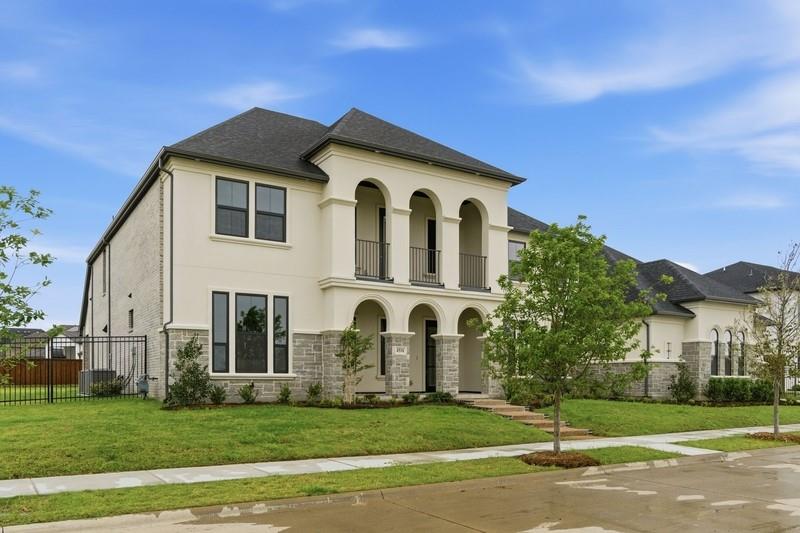MLS# 21130915 - Built by Drees Custom Homes - Ready Now! ~ This stunning contemporary 5-bedroom, 6-bath, 4 car garage, single-family residence, set to be completed by March 2026, offers an expansive 4,989 square feet of luxurious living space in the desirable Viridian subdivision. Each of the five bedrooms includes its own private bath, ensuring ultimate comfort and convenience. The open floorplan features three spacious living areas, two dining areas, and decorative lighting throughout. A gourmet kitchen with a large island and pantry caters to culinary enthusiasts, while two cozy fireplaces enhance the atmosphere. Enjoy outdoor living on the balcony or covered patio overlooking scenic water and greenbelt views. Additional highlights include ENERGY STAR heating and cooling systems, vaulted ceilings, and a four-car garage. Located in the highly regarded Arlington ISD, with proximity to Viridian Elementary, and Trinity High School, this home is an exceptional opportunity for modern living.
