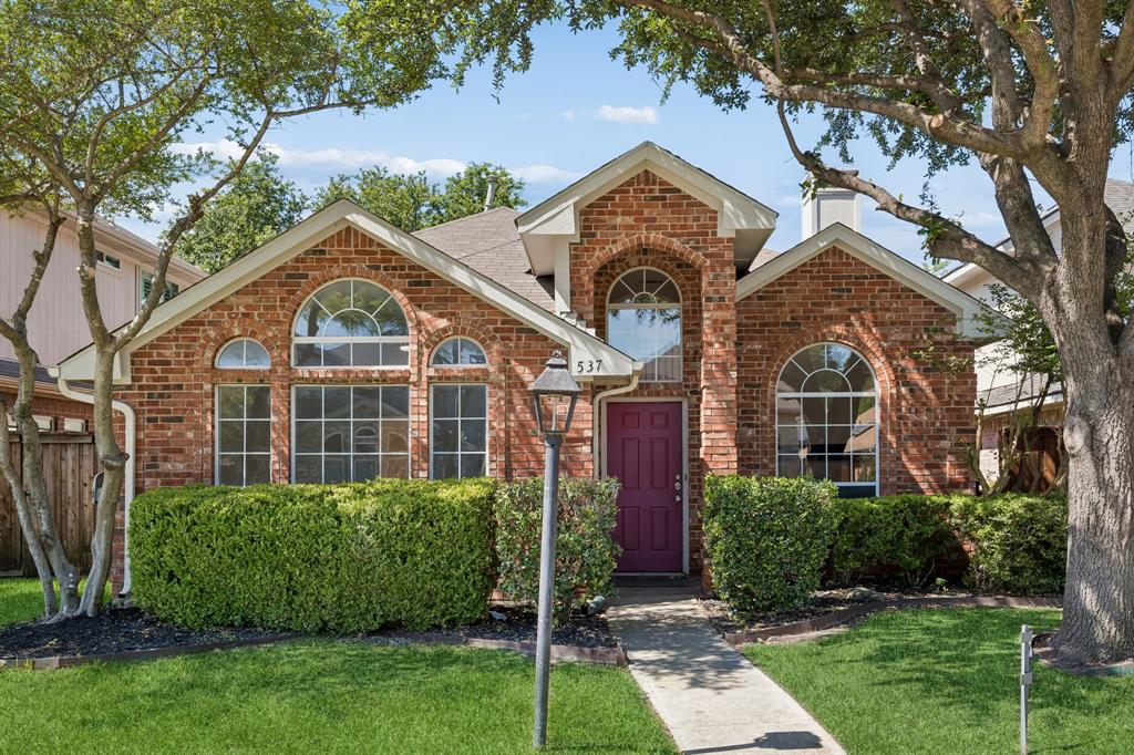 Discover refined comfort & modern updates at 537 Raintree Circle, a beautifully refreshed Coppell residence offering 3 bedrooms, 2.5 bathrooms, & approximately 1,873 square feet of thoughtfully designed living space in a highly desirable location near shopping, dining, parks, & major commuter routes. Built in 1990 & recently updated for today’s buyers, this move-in ready home combines timeless curb appeal with practical improvements & flexible living areas designed for everyday comfort & entertaining. Recent renovations include new luxury vinyl plank flooring throughout the upstairs & much of the downstairs, fresh interior paint, refreshed bathrooms, & a remodeled kitchen featuring newly painted cabinetry, updated quartz countertops, & a clean, contemporary style that enhances both function and design. The spacious layout offers generous bedroom sizes, creating comfortable retreats with room for work, relaxation, or hobbies. The primary suite is conveniently located on the main floor, while the secondary bedrooms & loft area upstairs provide versatile space ideal for a home office, study zone, media area, or additional lounge space. An added half bath on the main level offers convenience for guests & daily living. Natural light fills the interior, while the rear-entry garage enhances curb appeal & provides added privacy. Outside, the easy-to-maintain yard and inviting patio create a relaxing outdoor setting with space for morning coffee, grilling, or evening gatherings. Located in the heart of Coppell with convenient access to major highways, retail centers, restaurants, & everyday conveniences, this updated property delivers the combination of location, functionality, & modern finishes buyers are actively searching for in today’s market. Located in highly sought-after Coppell ISD. The blend of recent upgrades, efficient layout, & desirable neighborhood setting makes this home an outstanding opportunity for buyers seeking long-term value & everyday convenience.